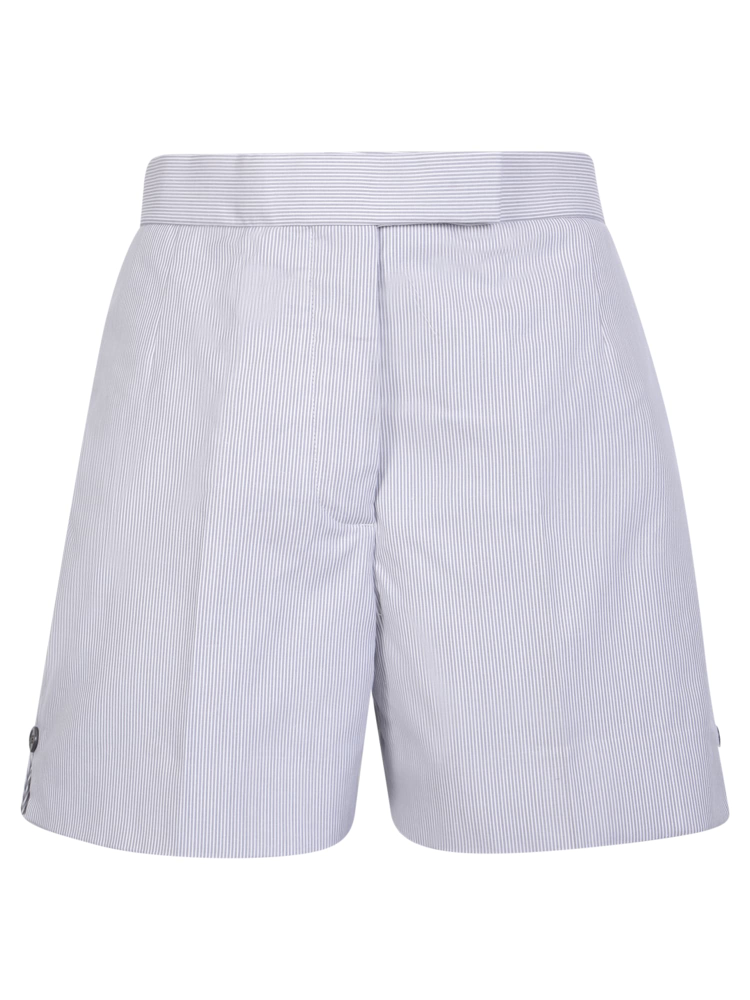 Shop Thom Browne Grey Pincord Classic Shorts