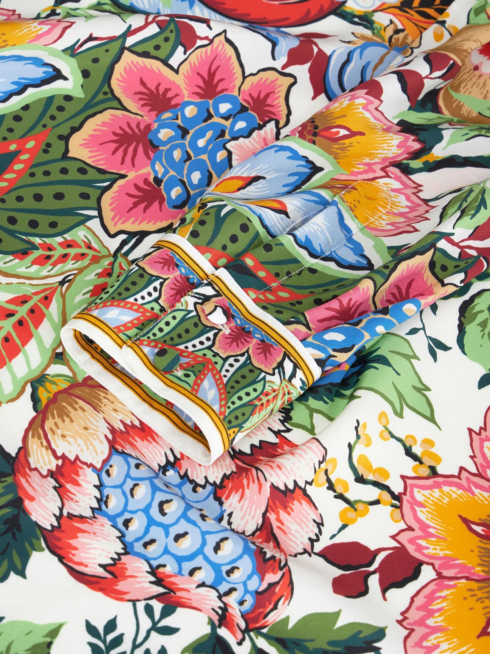 Shop Etro Shirt In Silk Crepe De Chine In Multicolour