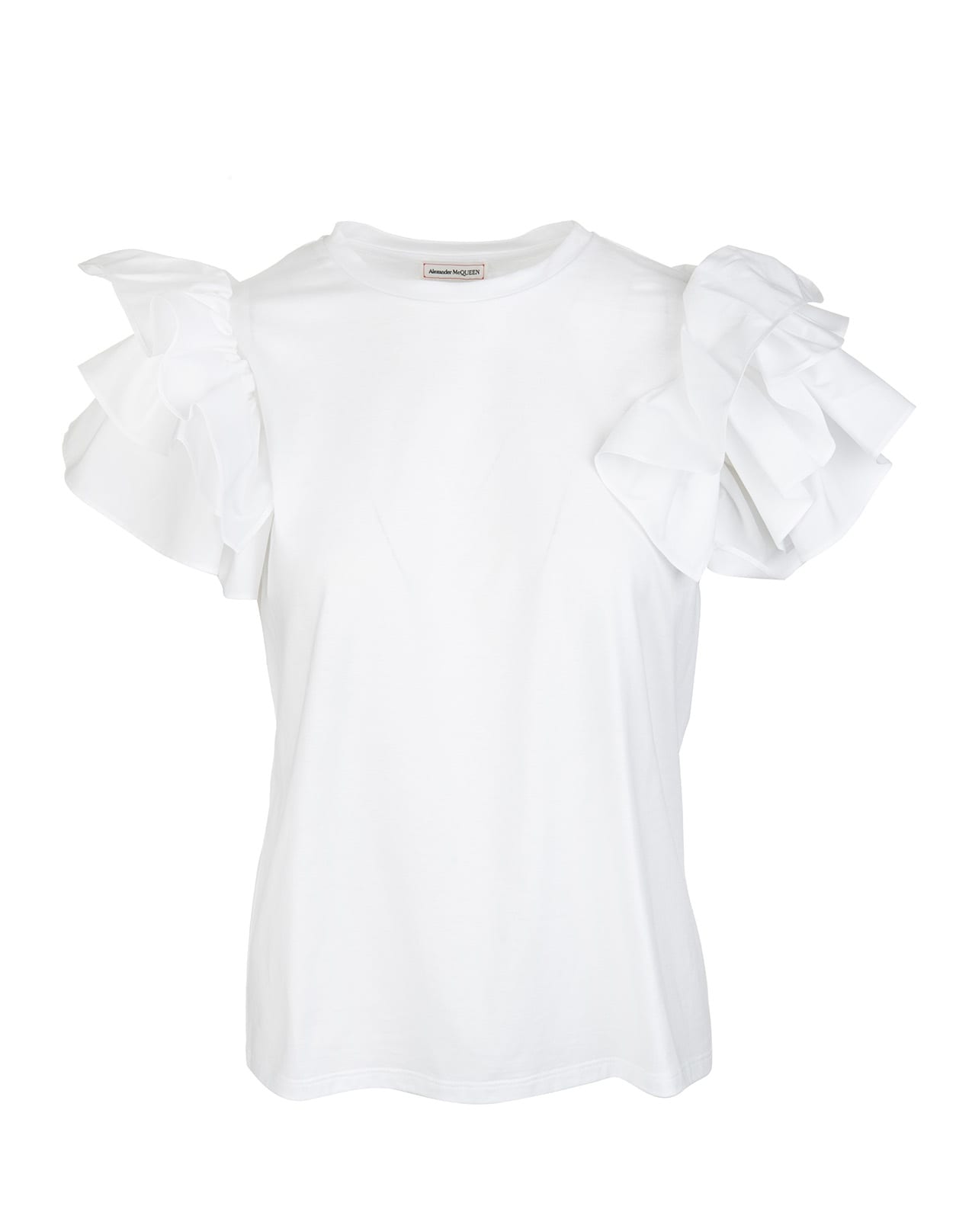 Alexander McQueen White T-shirt With Bow Sleeves