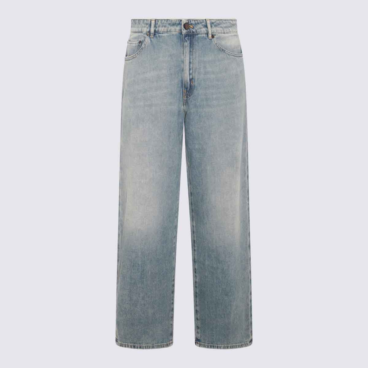 Pt01 Blue Cotton Denim Jeans