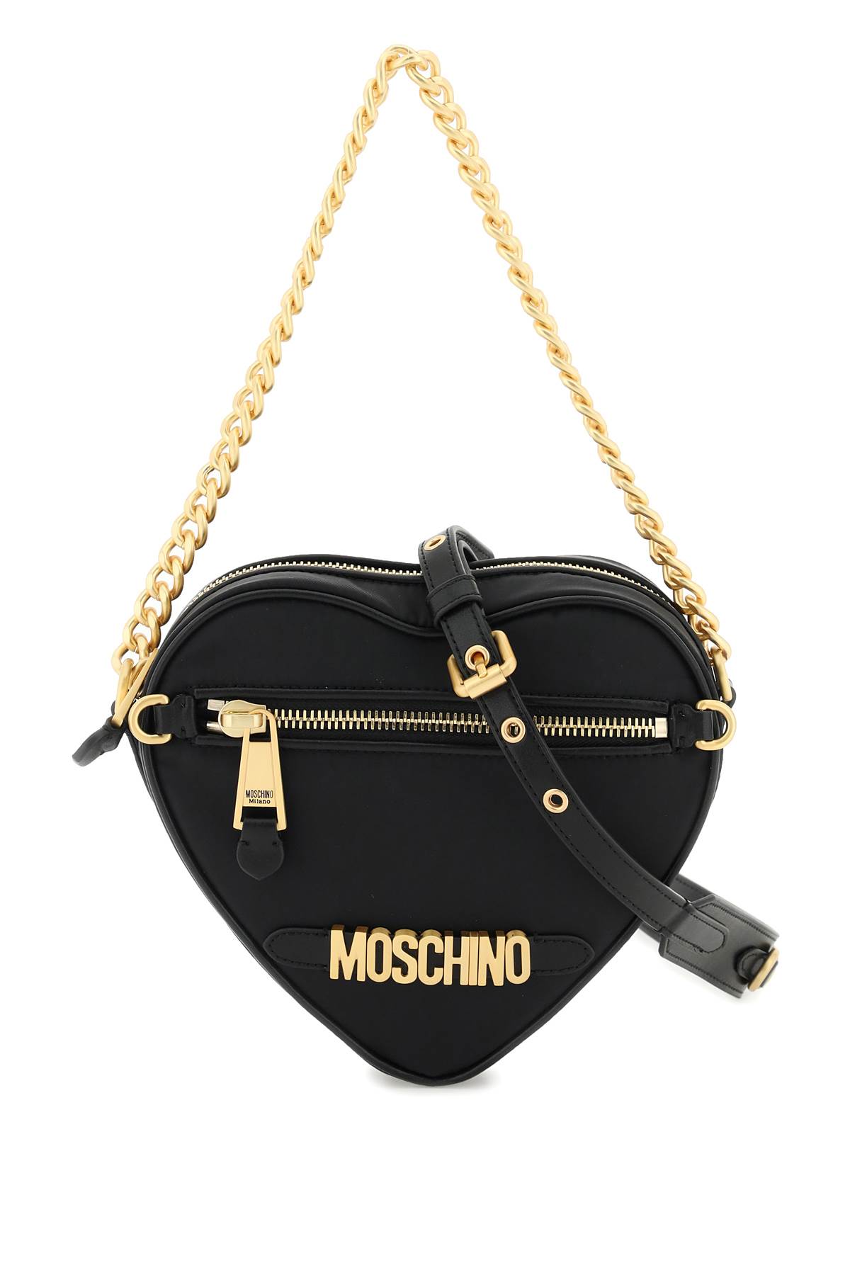 MOSCHINO HEART-SHAPED SHOULDER BAG