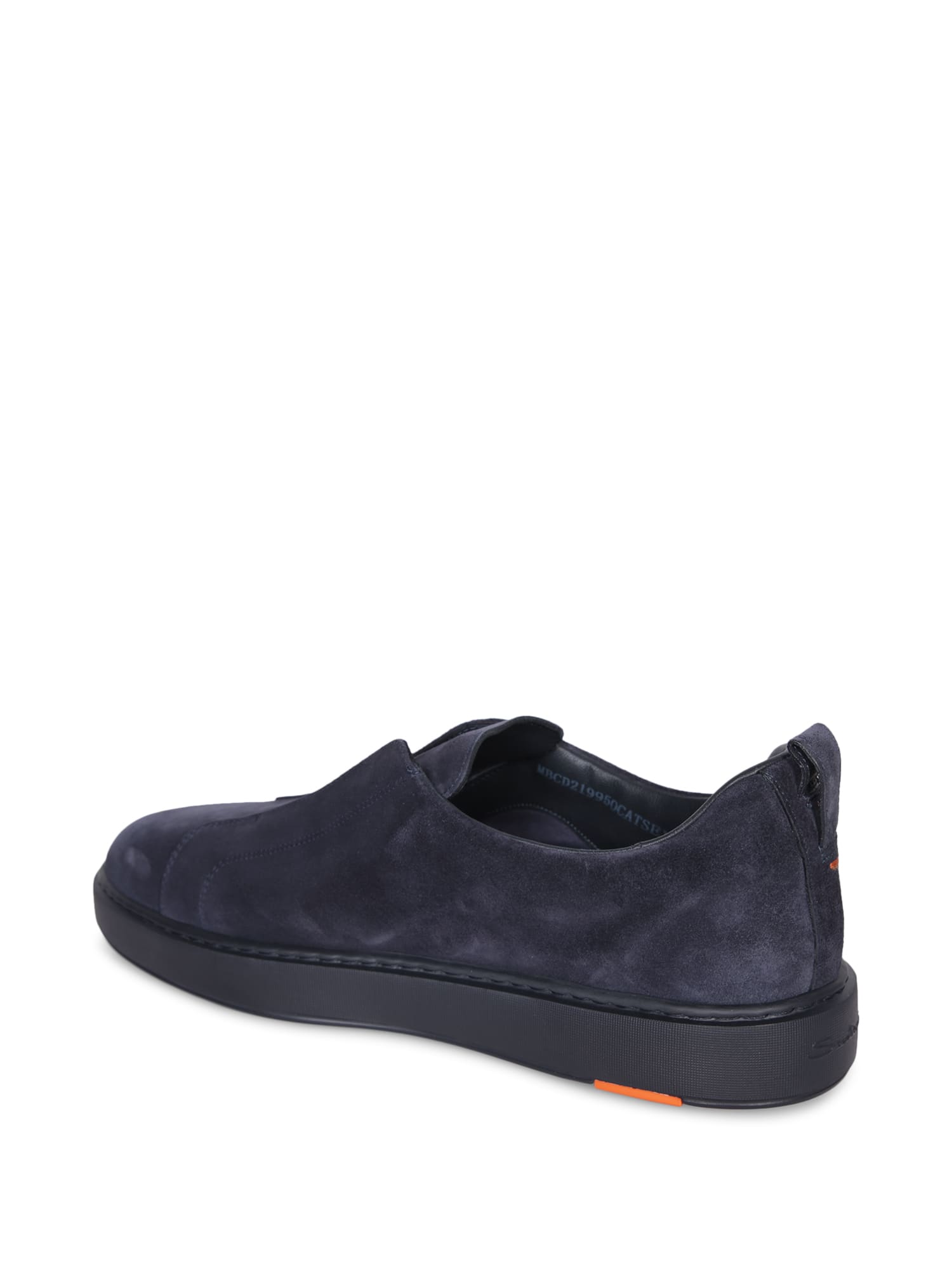 Shop Santoni Victory Blue Suede Sneakers