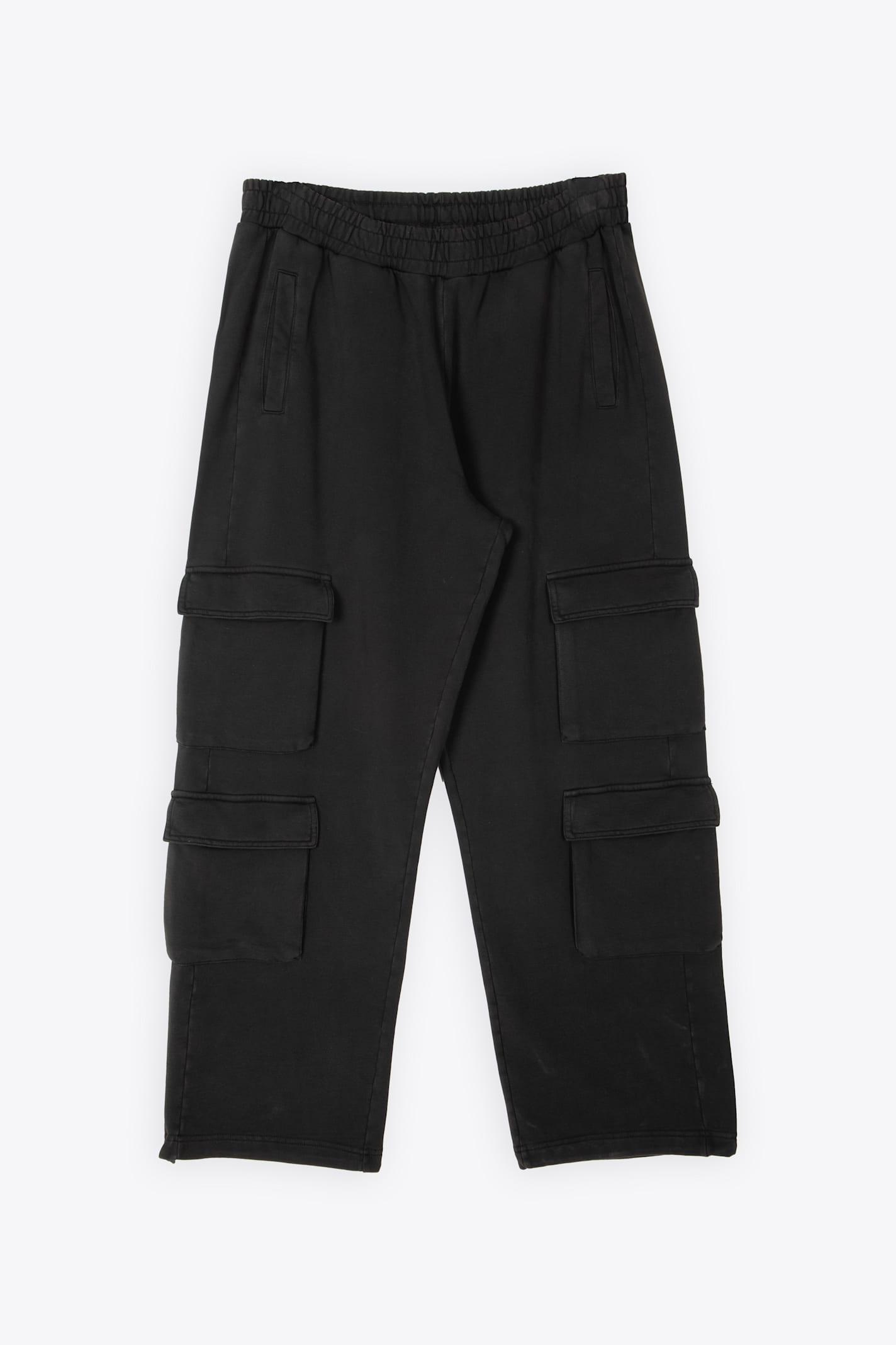 Cargo Sweat Pants New Diagonal Washed black baggy cargo sweatpant - Trianon Jogger