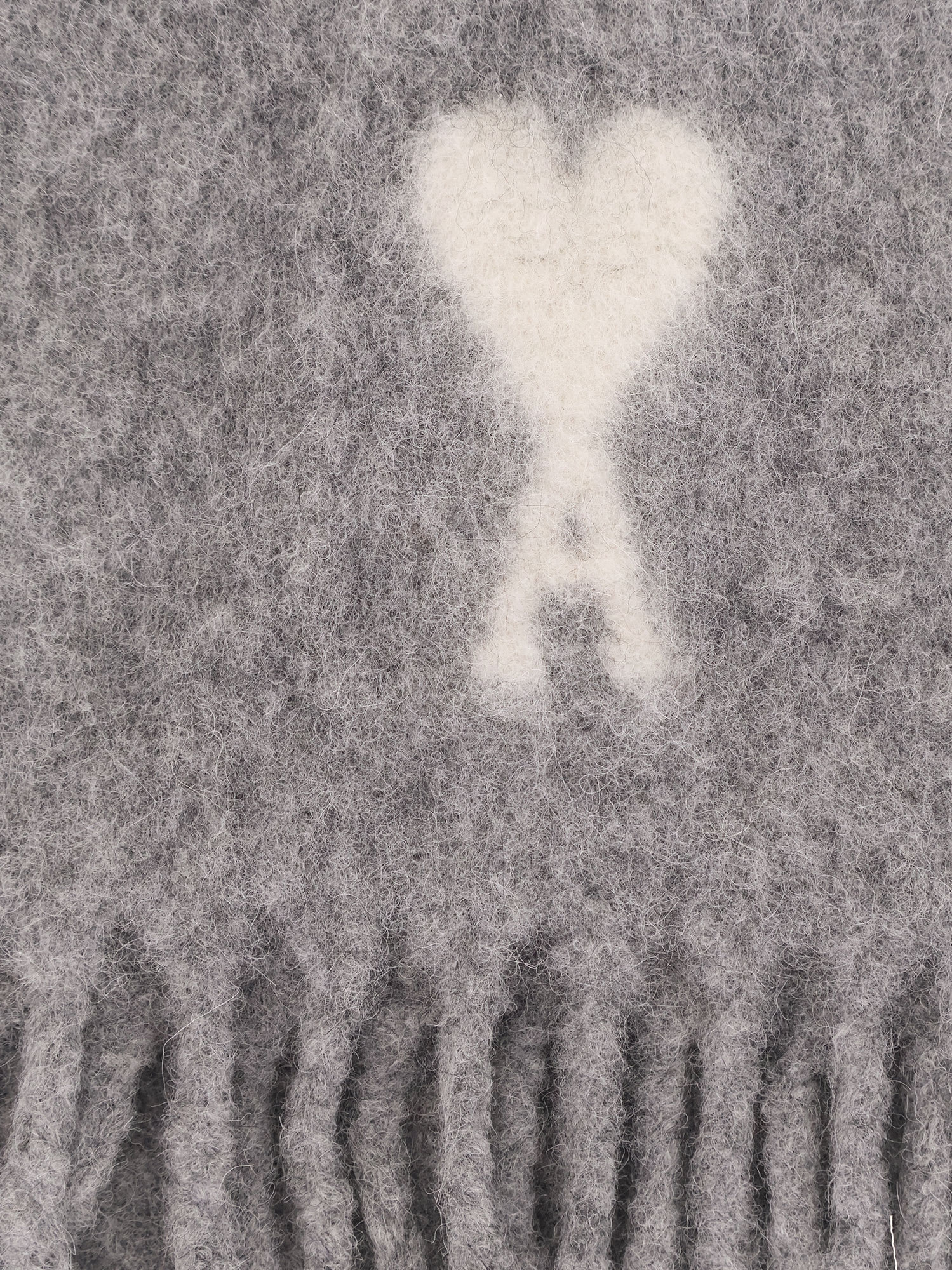 Ami Alexandre Mattiussi Ami Paris Men Alpaca Blend Scarf In Gray