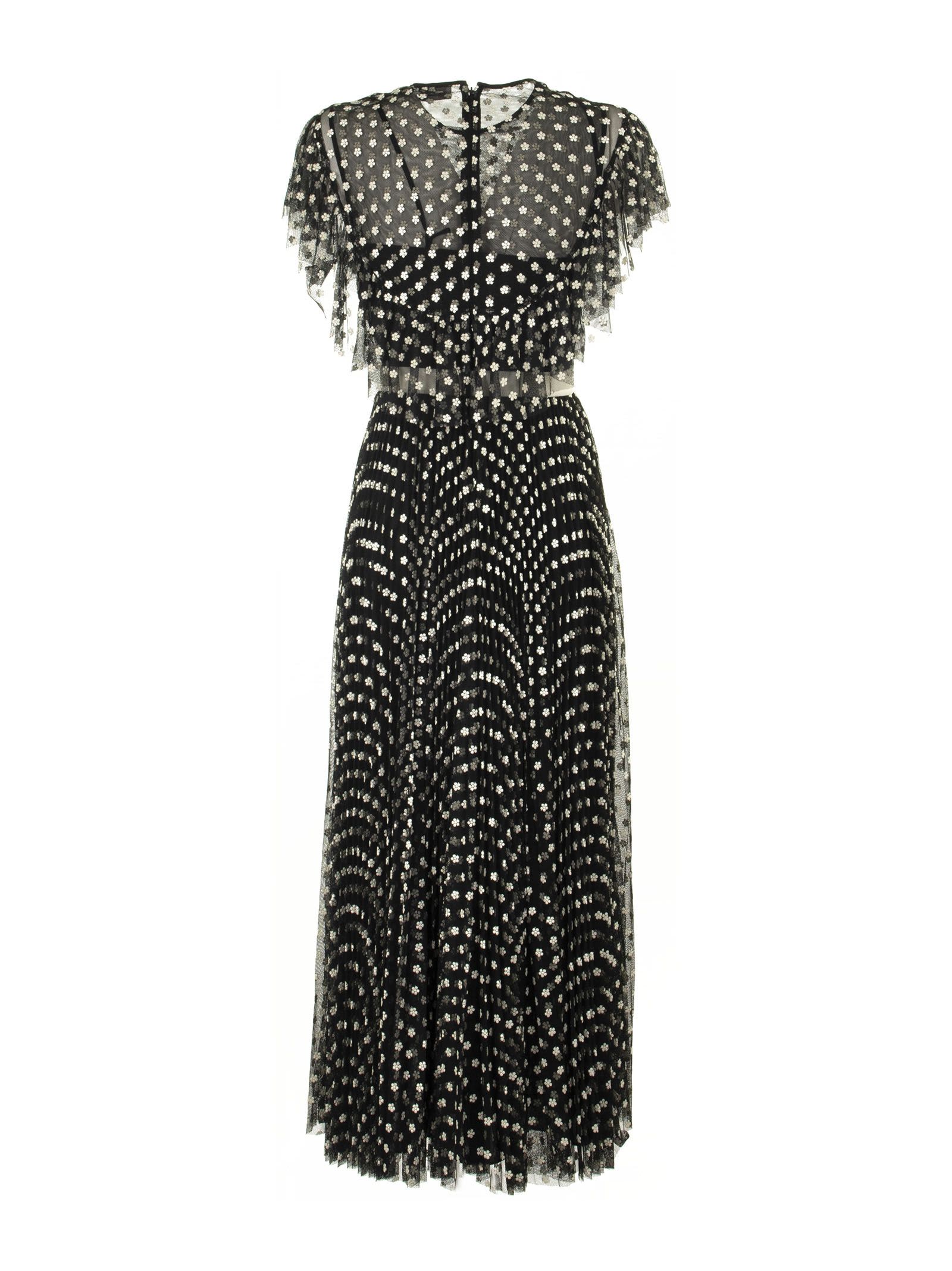 valentino black tulle dress