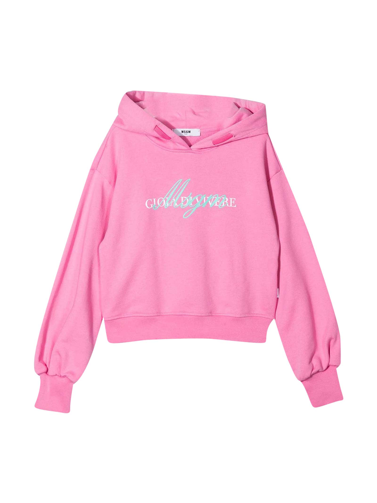 MSGM Pink Teen Sweatshirt.