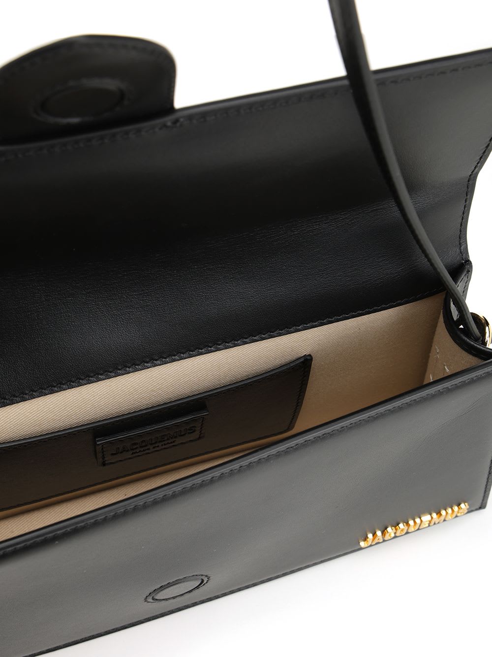 Jacquemus Le Bambino Long In Smooth Leather Bags In Black