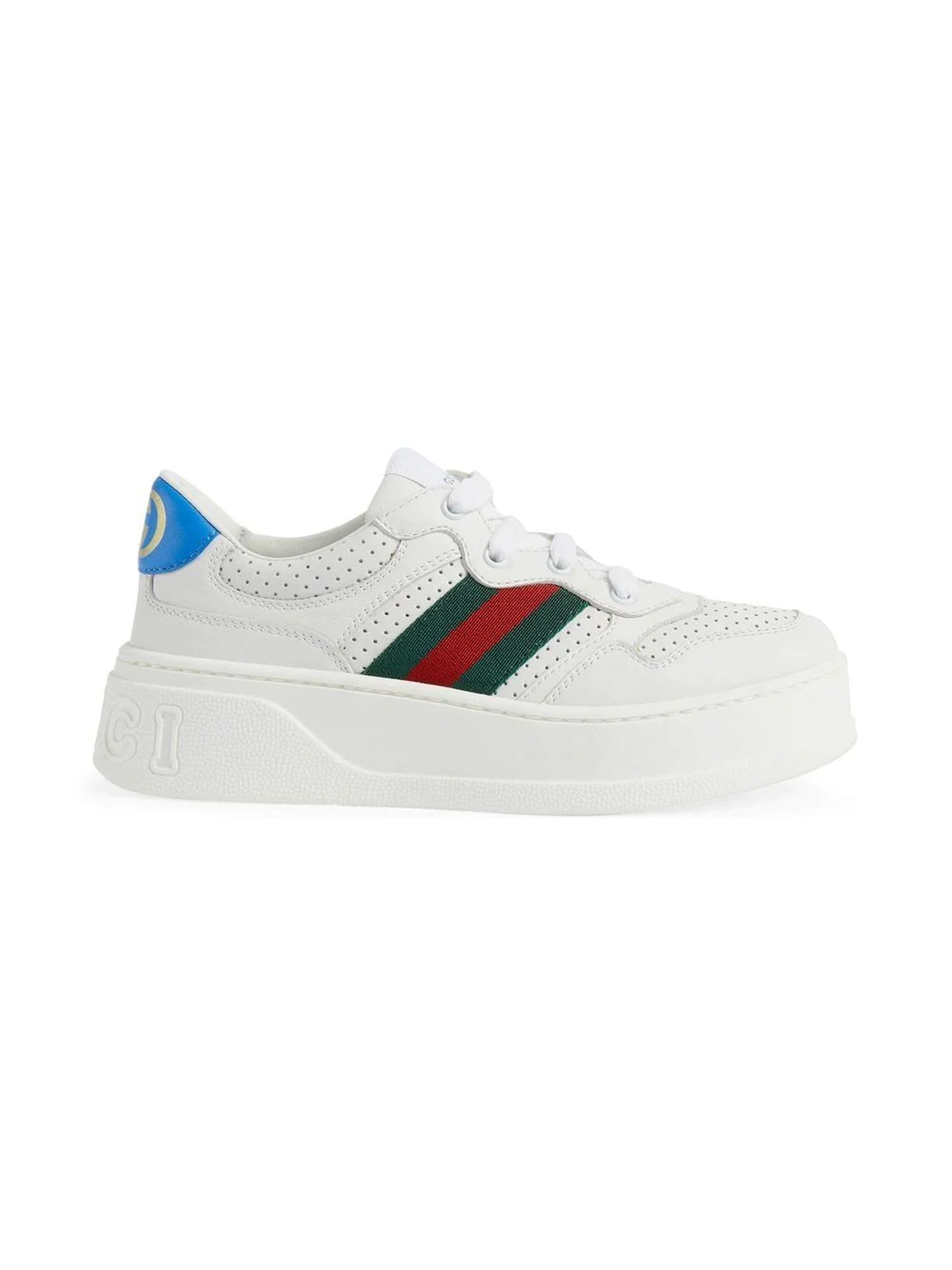 Gucci White Leather Sneakers