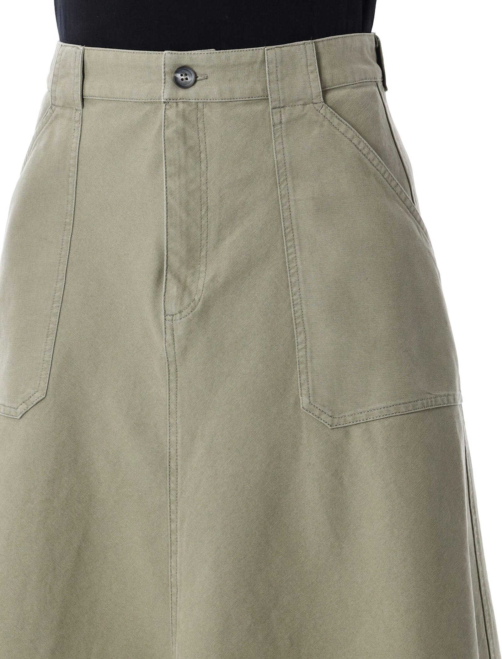 Apc A.p.c. Laurie Skirt In Grey Green
