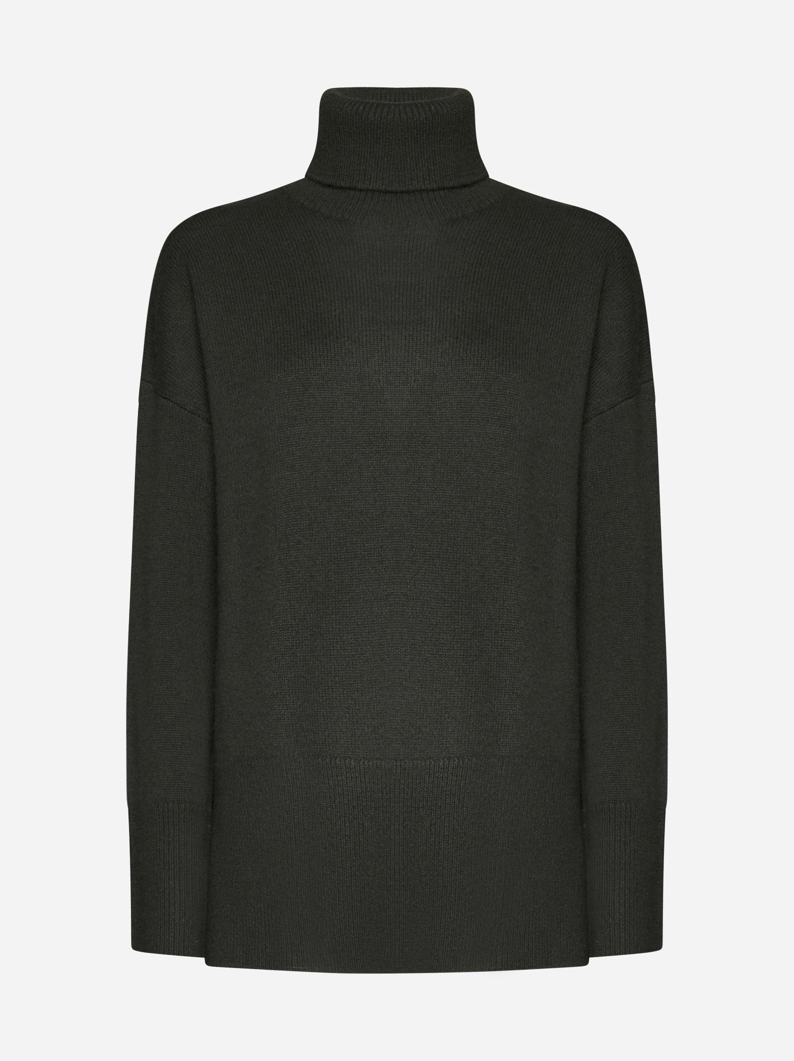 P.a.r.o.s.h Loto Wool And Cashmere Turtleneck In Verde Oliva