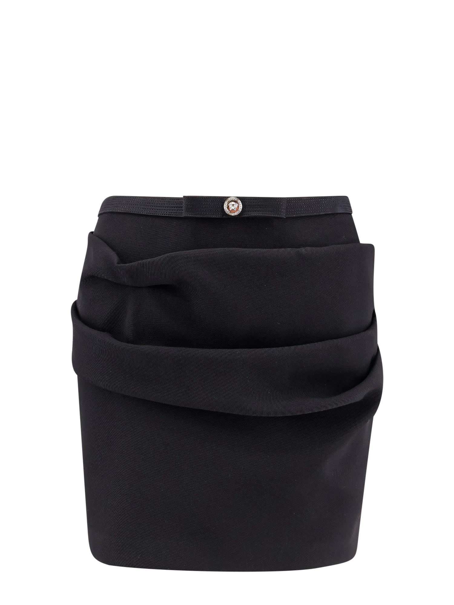 Shop Versace Skirt In Black