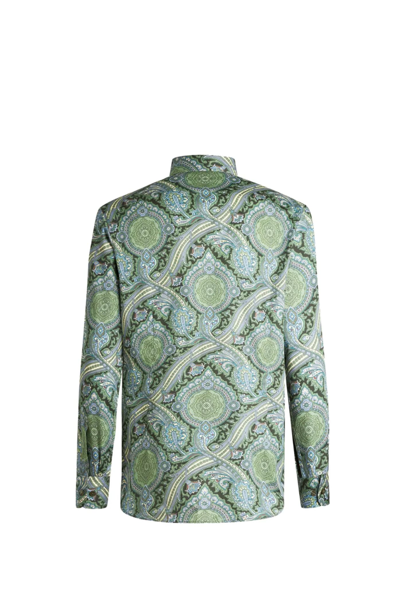 Shop Etro Shirt In Green