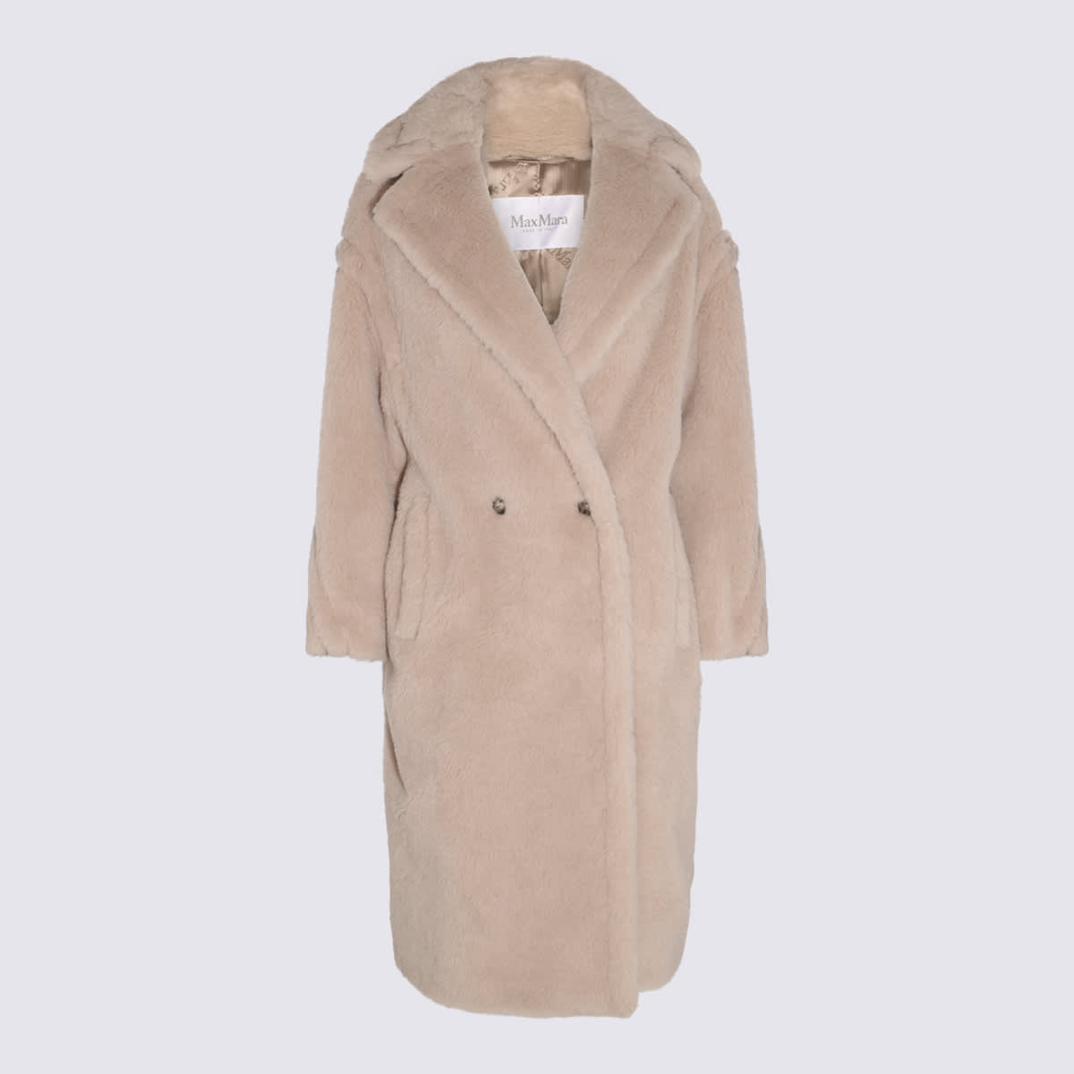 Max Mara Beige Wool Tedgirl Coat In Neutral