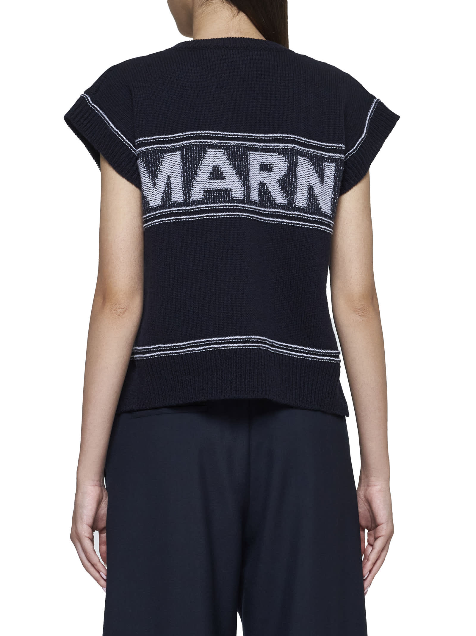 Shop Marni Sweater In Light Navy