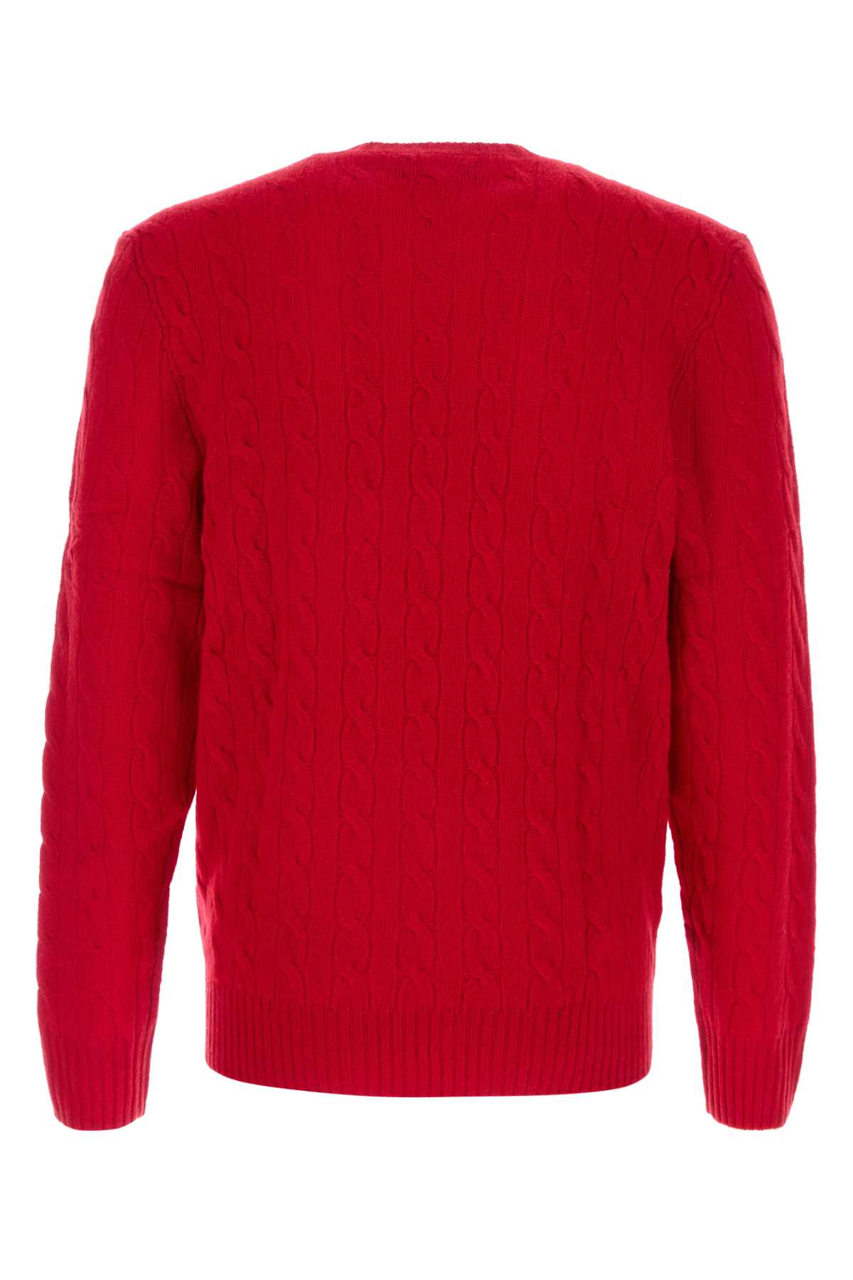 Shop Polo Ralph Lauren Red Wool Blend Sweater Red Cashmere Sweater In Parkavered