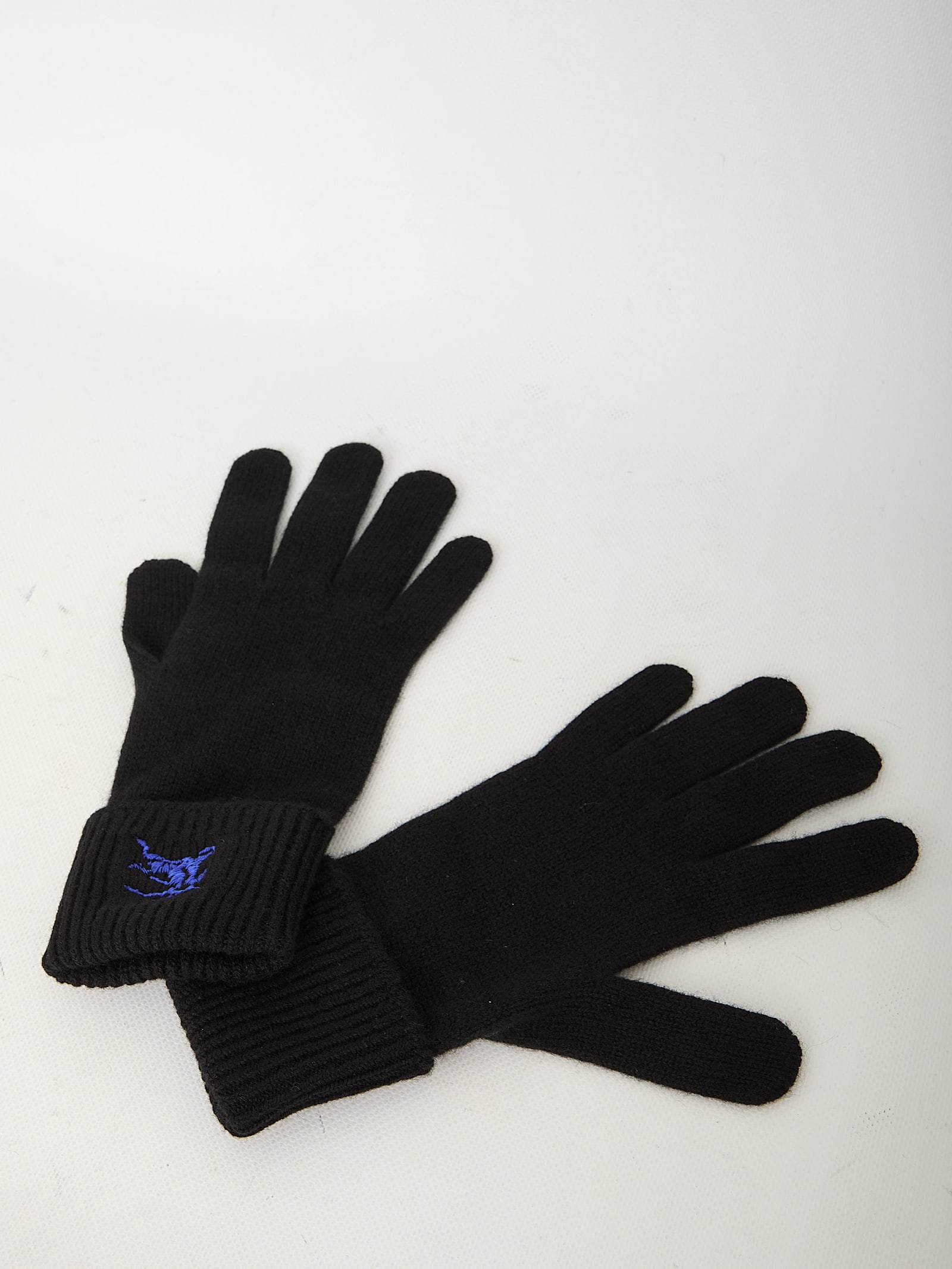 Shop Burberry Cashmere Blend Gloves In Black