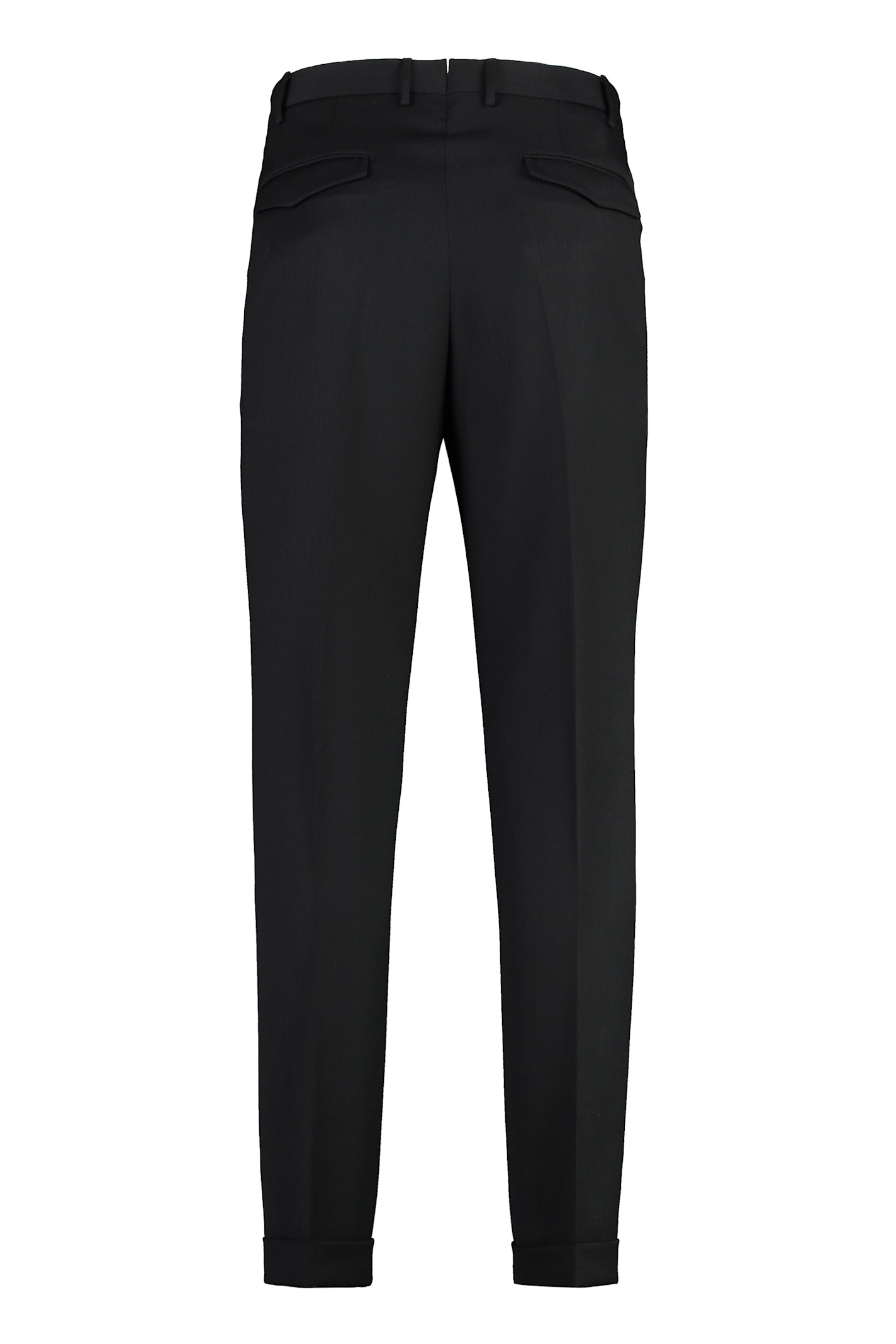 Shop Pt Torino Travel Wool Blend Trousers In Black