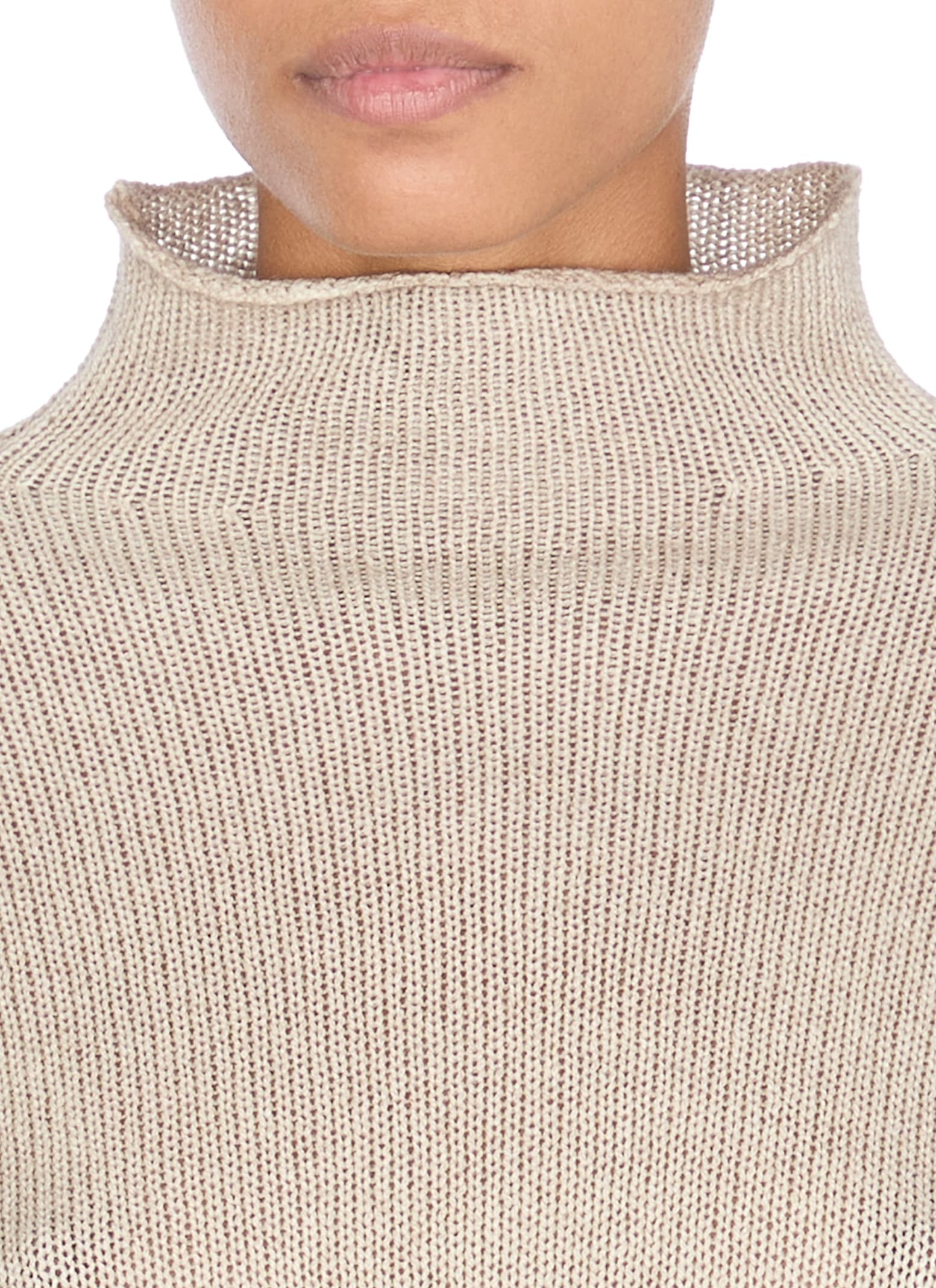 Avant Toi Beige Cashmere Sweater With Crew Neckline In Sand