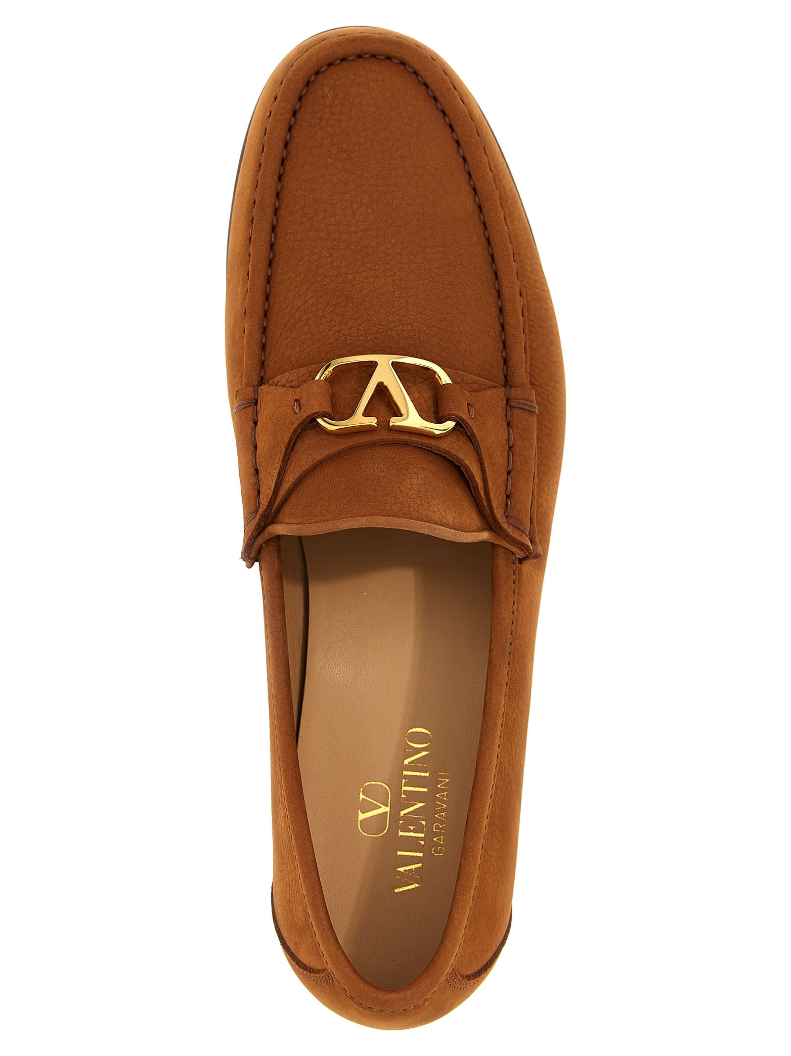 Valentino Garavani Men Vlogo Signature Leather Loafers