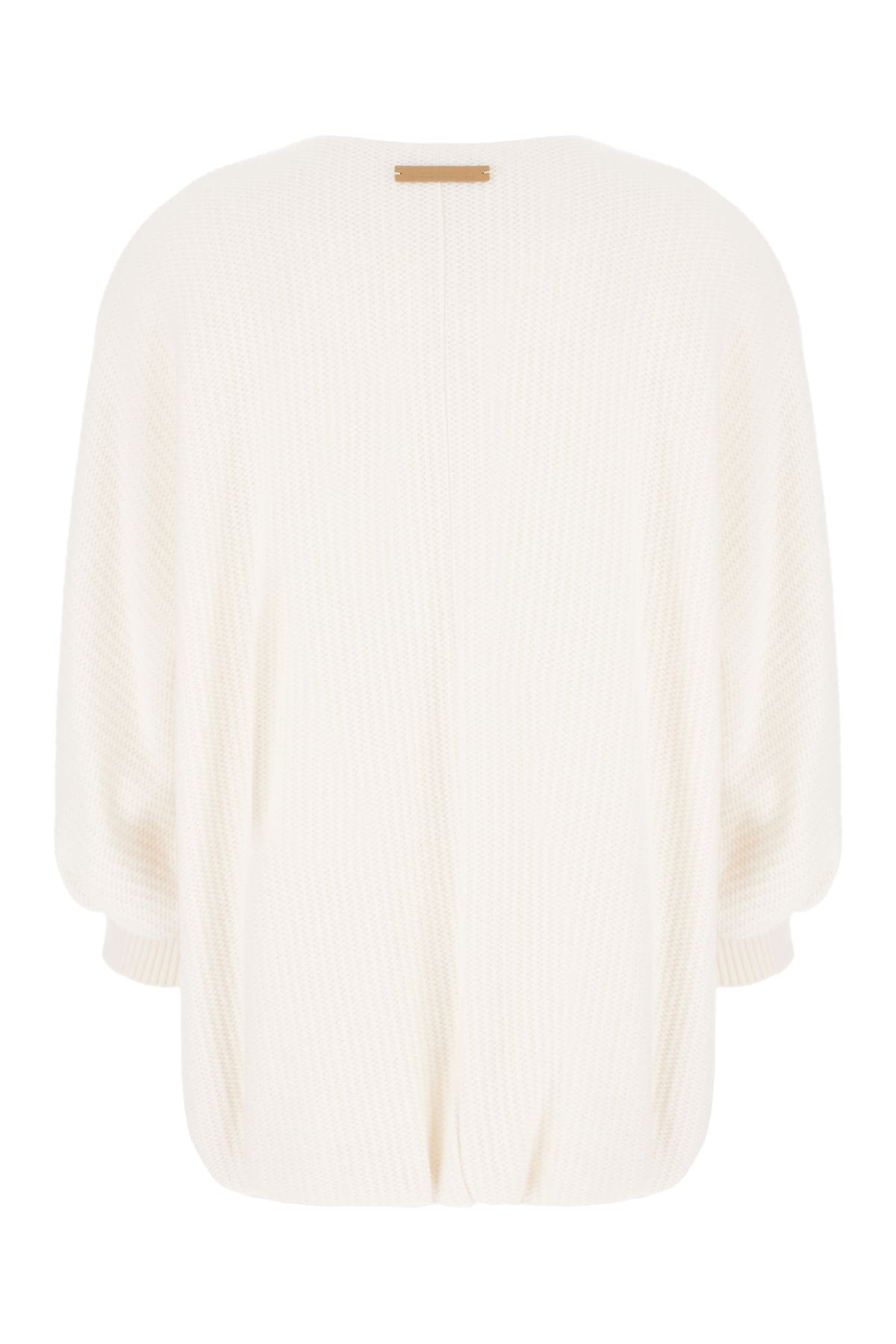 Max Mara Ivory Wool Blend Cardigan In Gray
