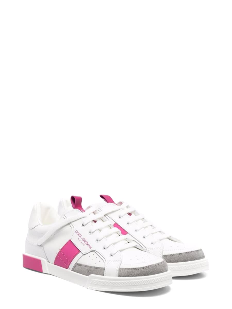 Dolce & Gabbana Sneaker Bassa Allacciata In White