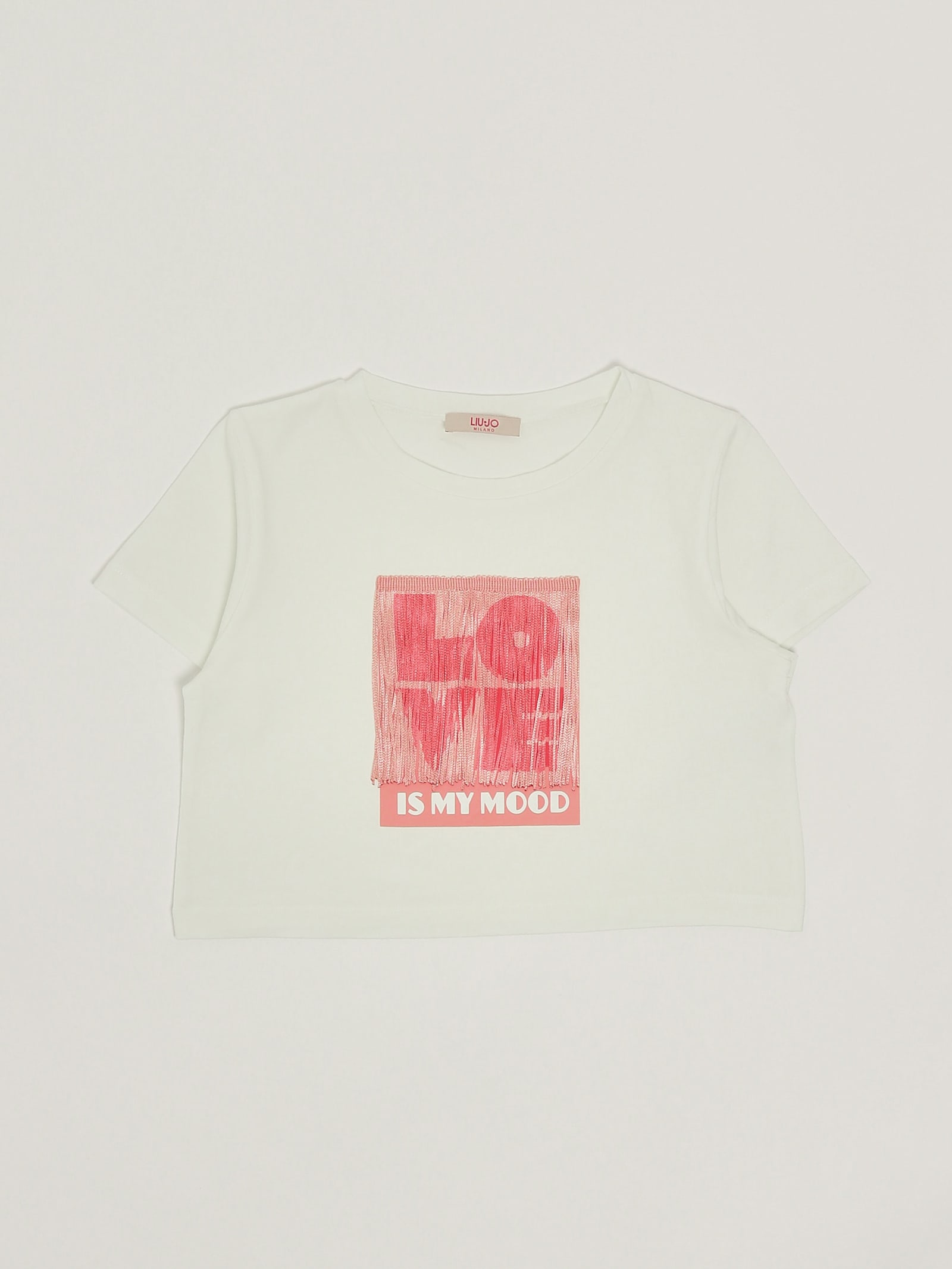 Liu •jo T-shirt T-shirt In Bianco-fragola