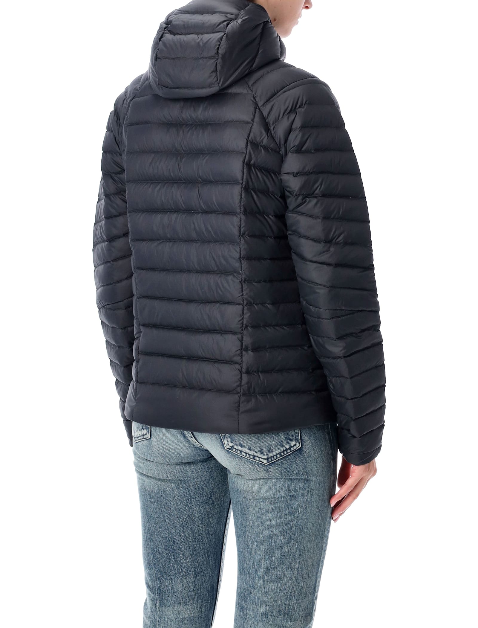 Patagonia Down Sweater Hoody Recycled Down Jacket In Black