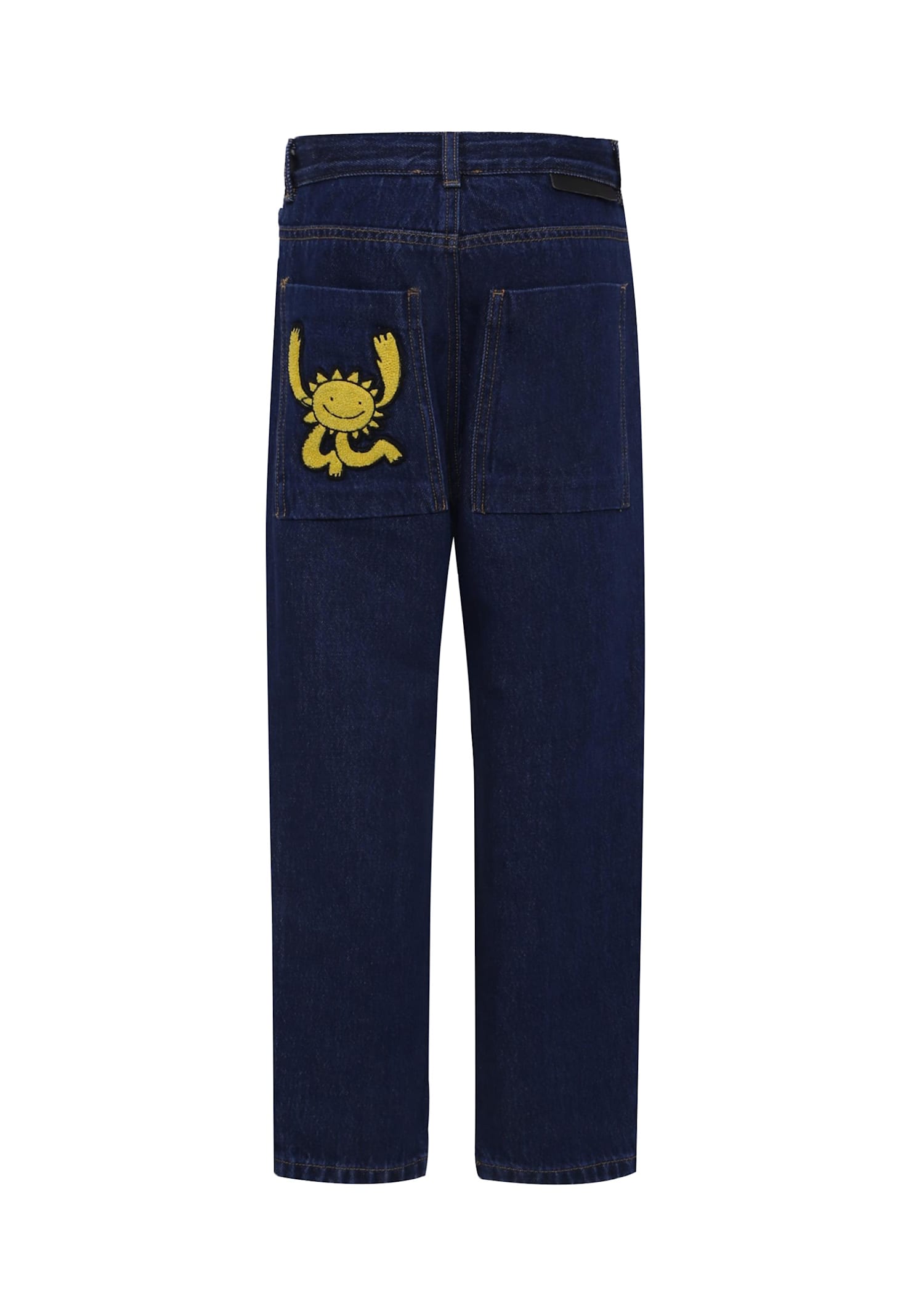 Stella Mccartney Blue Jeans For Boy With World In Blue