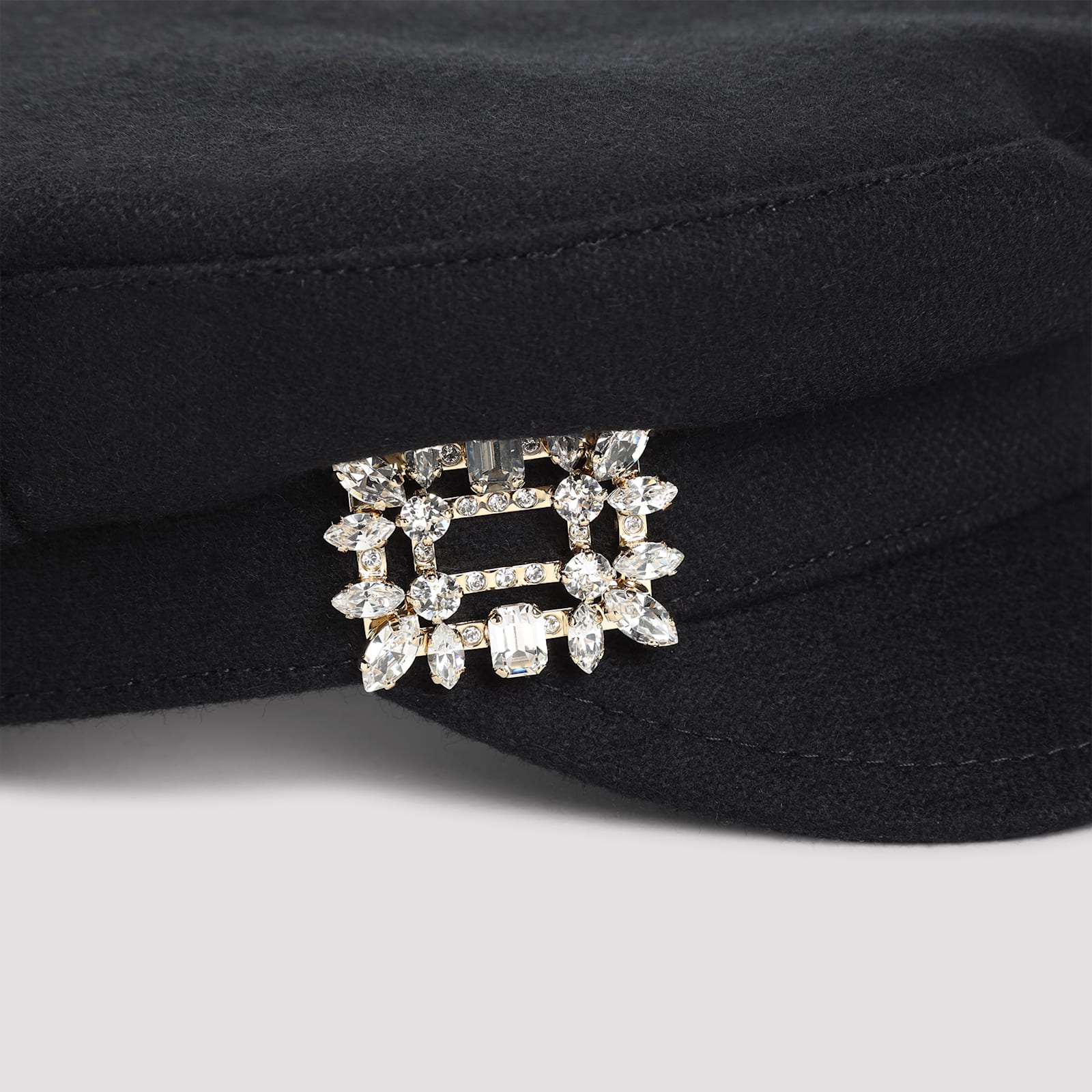 Roger Vivier Broche Sailor Hat In Black
