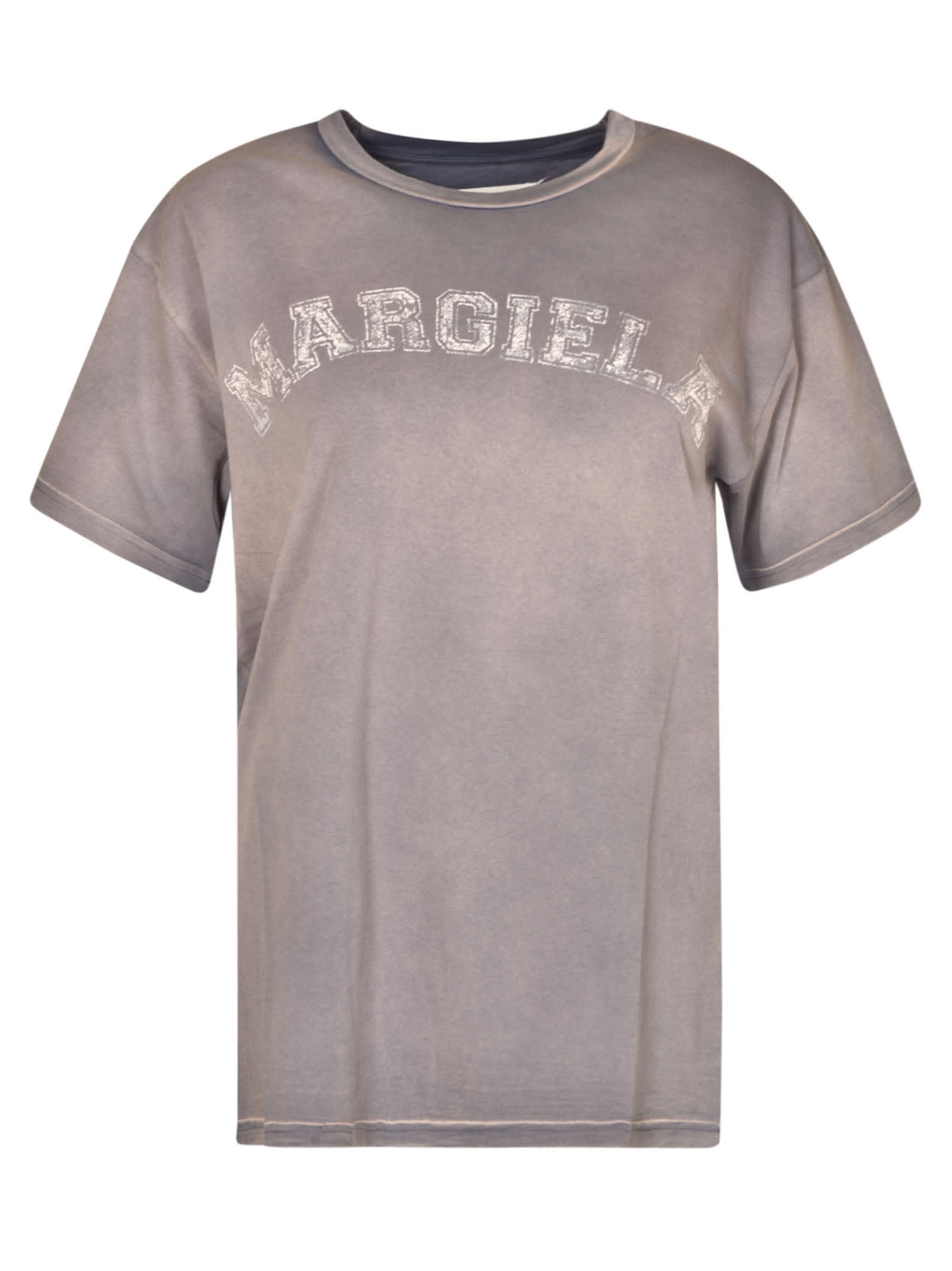 Shop Maison Margiela Logo Printed Crewneck T-shirt In 225