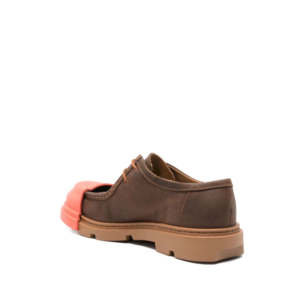 Camper Junction Toe-cap Lace-up Shoes In Brown