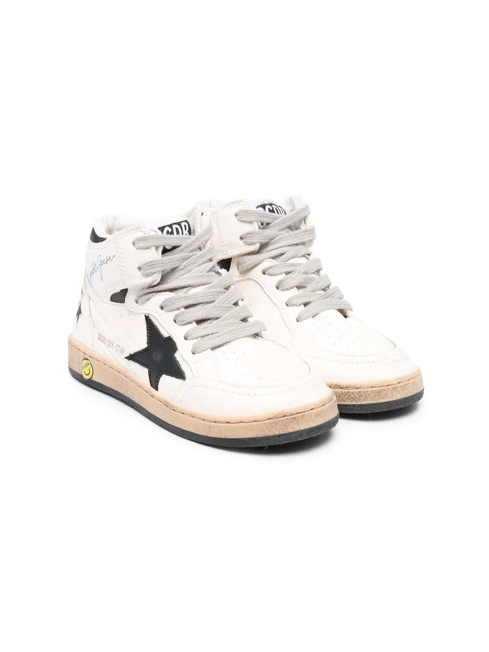 Golden Goose White Calf Leather Sneakers