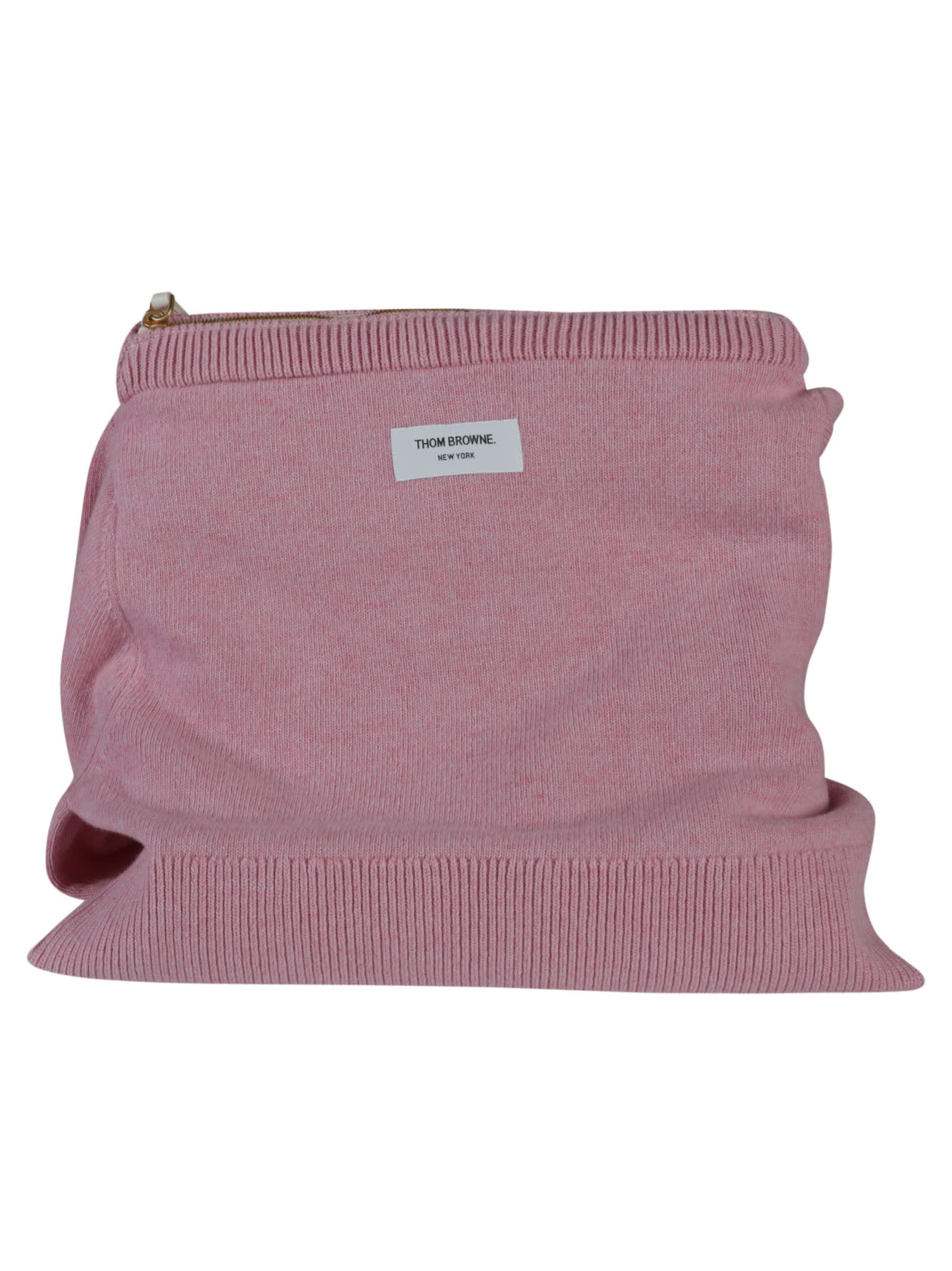 Thom Browne Sweater Shoulder Bag In Light Pink