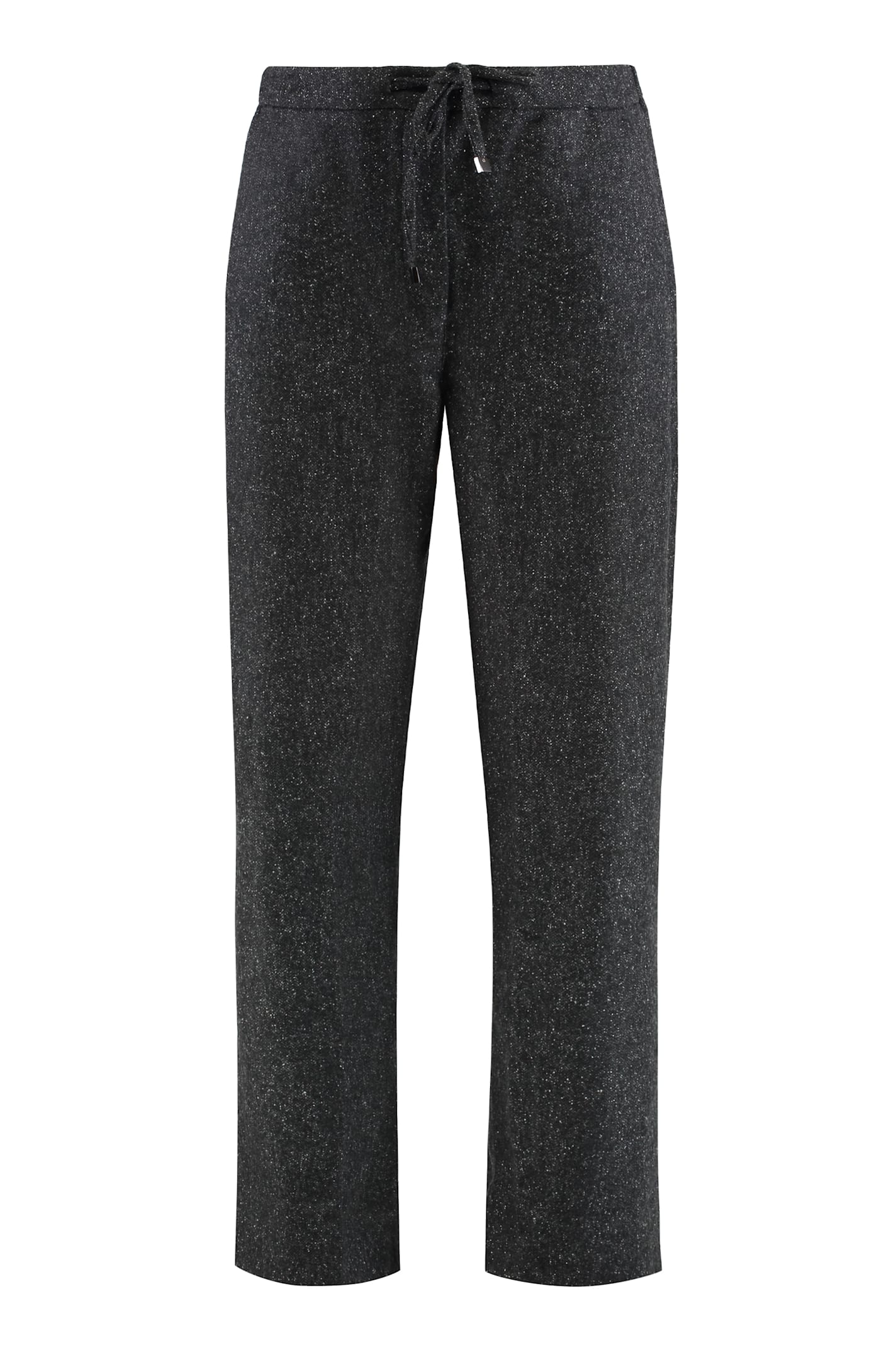 Max Mara Stiria Wool Blend Trousers In Gray