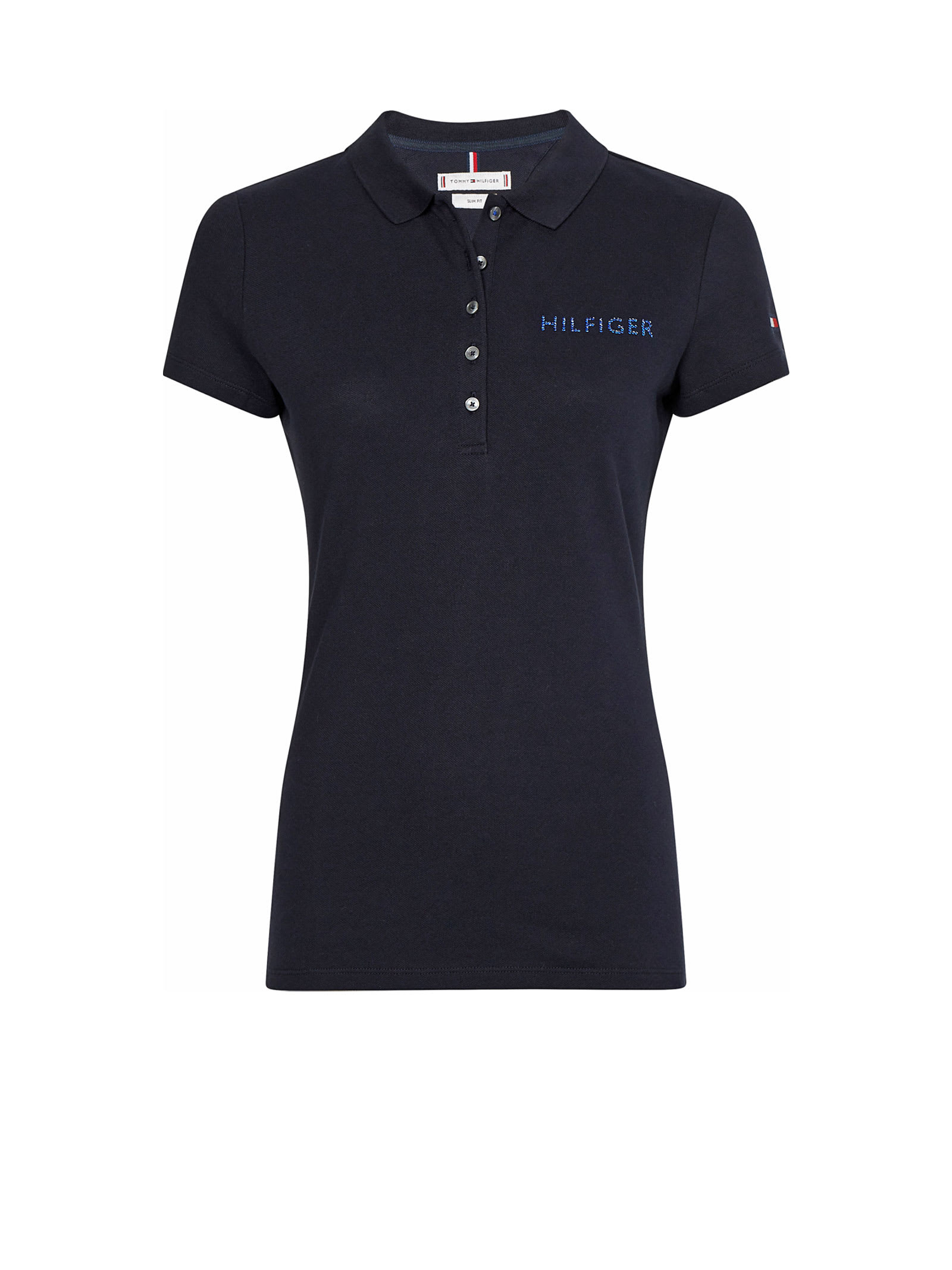 Tommy Hilfiger Polo Shirt With Logo In Blue Cotton