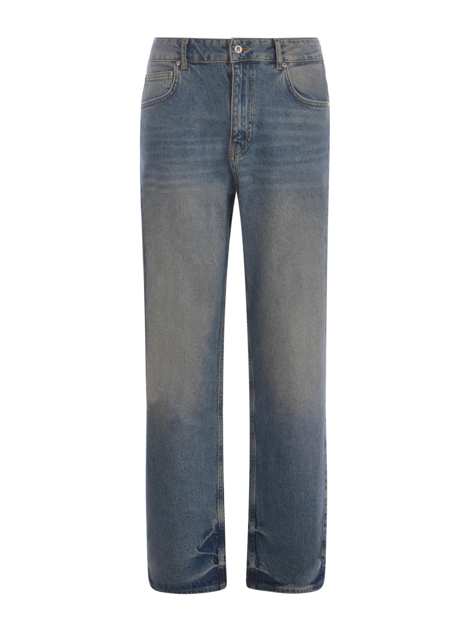 Shop Represent Jeans  Baggy In Denim Stretch In Denim Chiaro