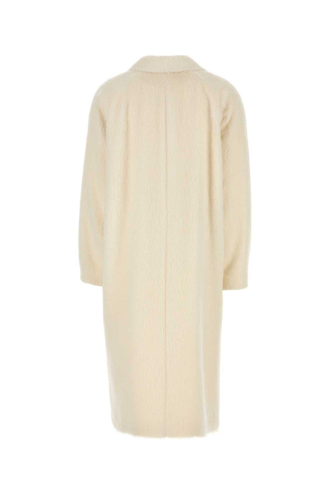 Shop Max Mara Single-breasted Long-sleeved Coat  Studio