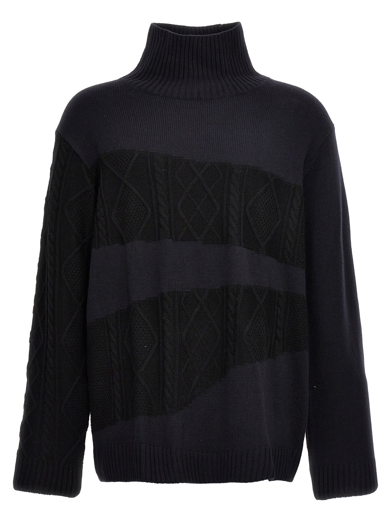 Shop Yohji Yamamoto Two-tone Sweater In Multicolor