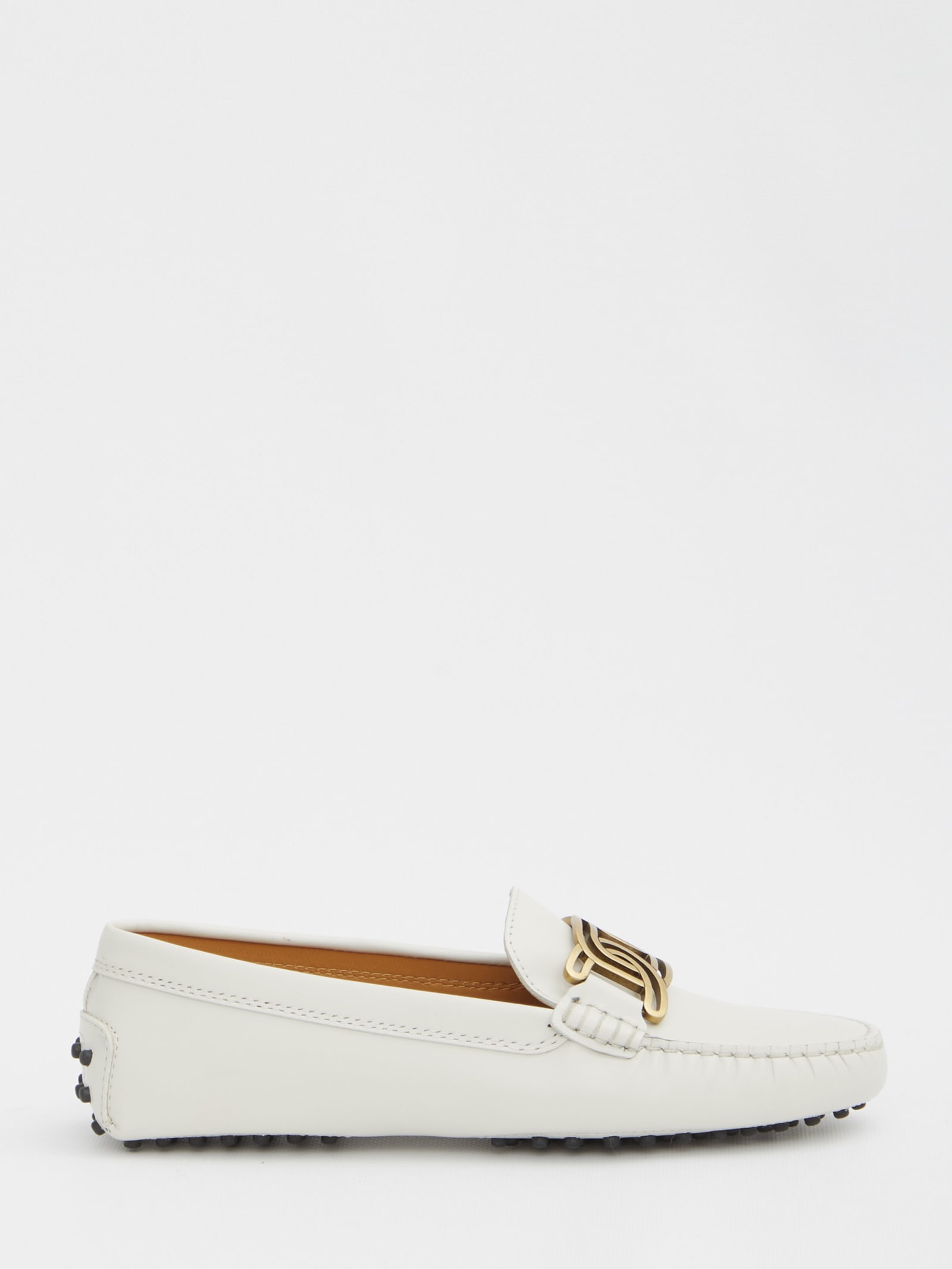 Tod's Leather Loafers In White