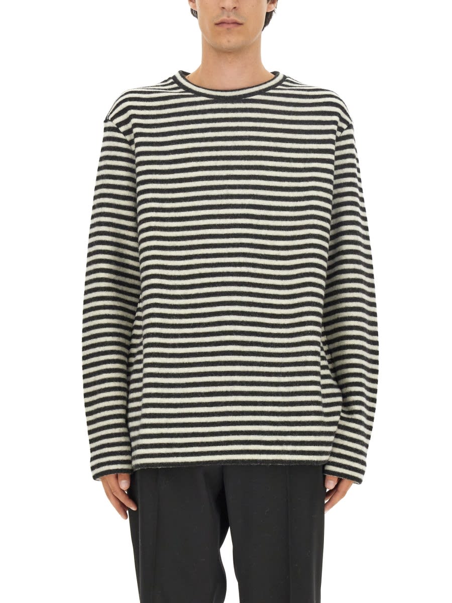 Shop Jil Sander Striped Shirt In Multicolour