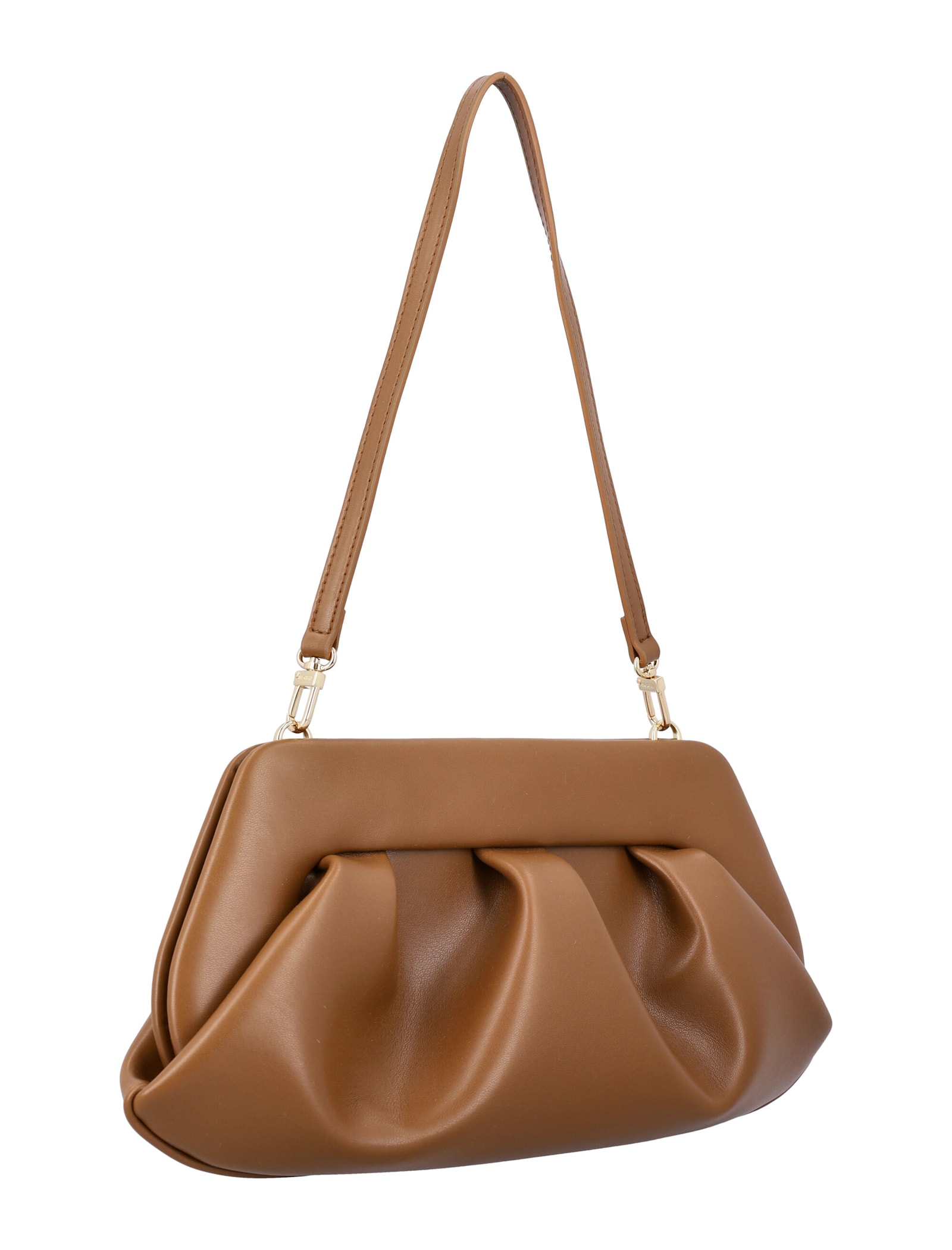 Themoirè Emera Vegan Leather Clutch In Caramel