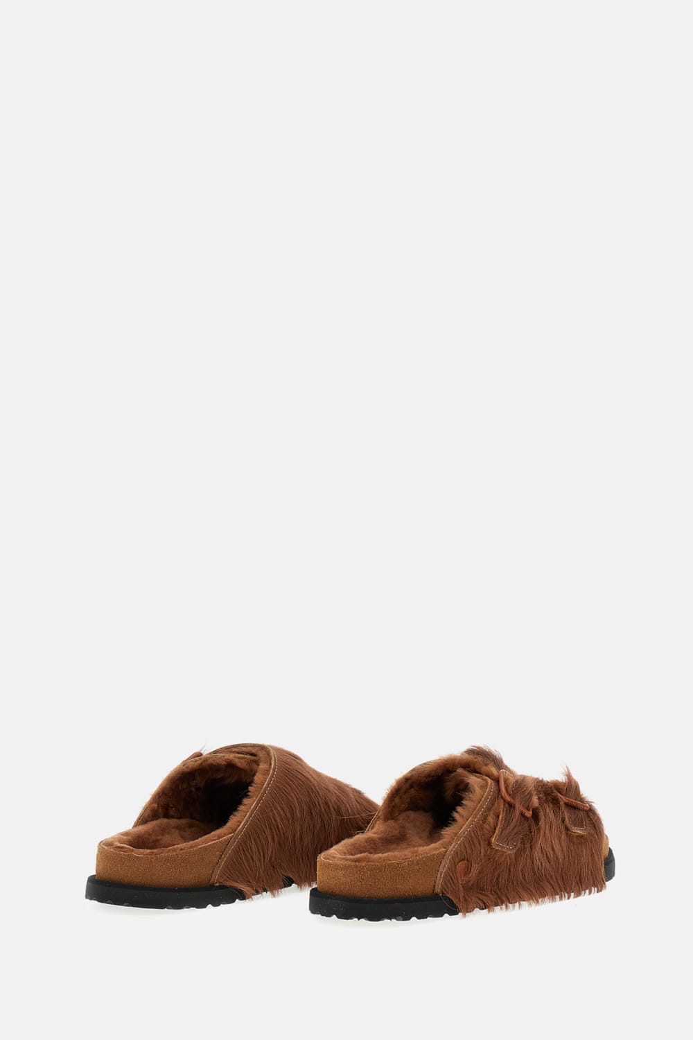 Birkenstock Shearling Sandals In Brown