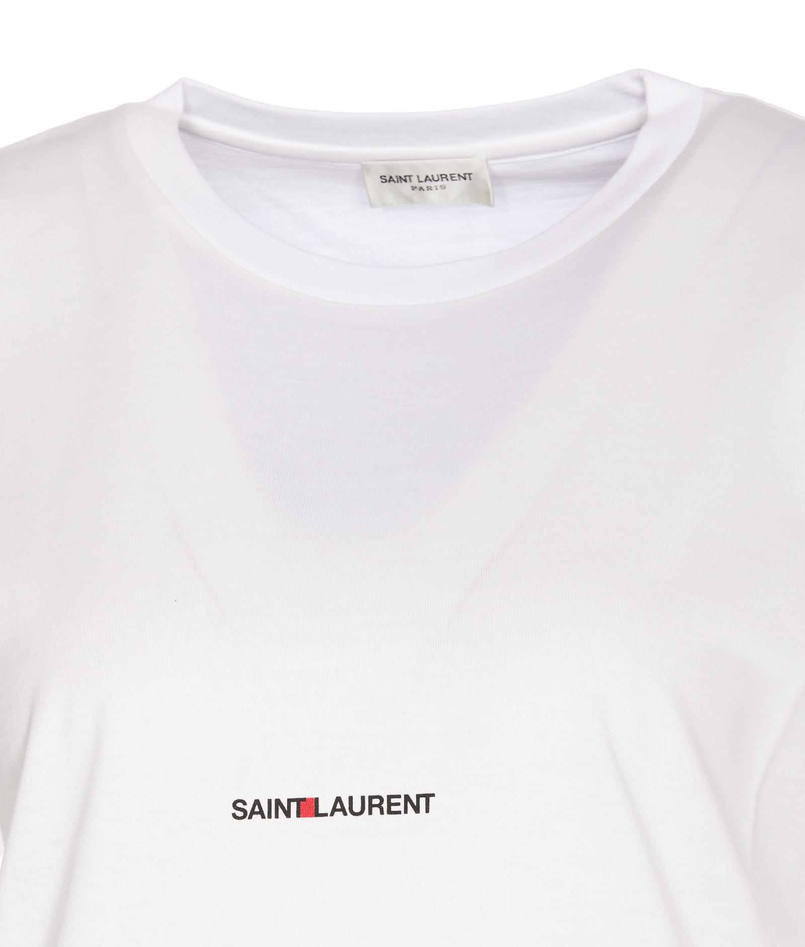 Shop Saint Laurent Rive Gauche T-shirt In Bianco