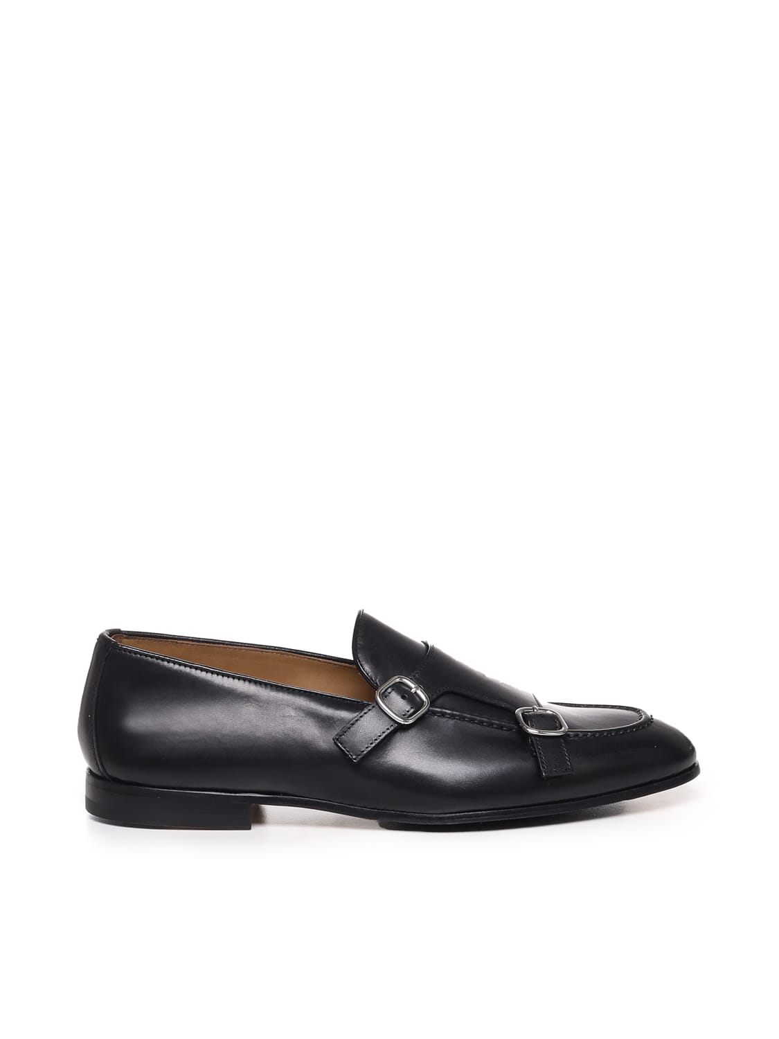 Shop Doucal's Moccasin With Buckles In Black