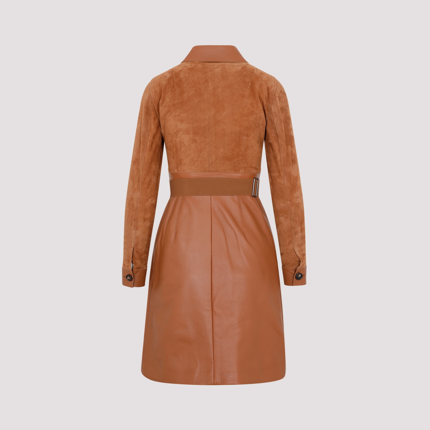 Shop Akris Vicuna Leather Short Dress