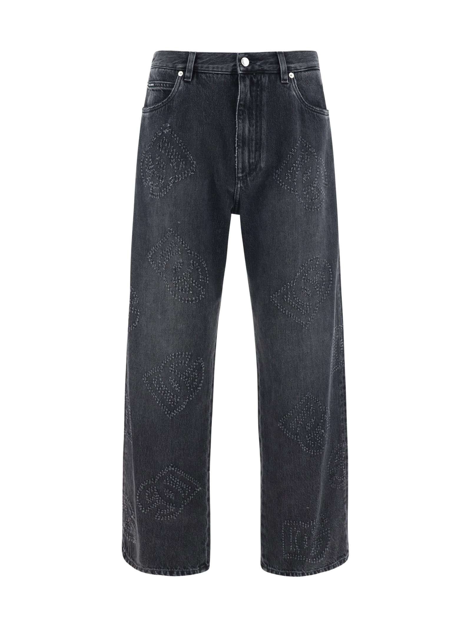 Shop Dolce & Gabbana Denim Pants In Variante Abbinata