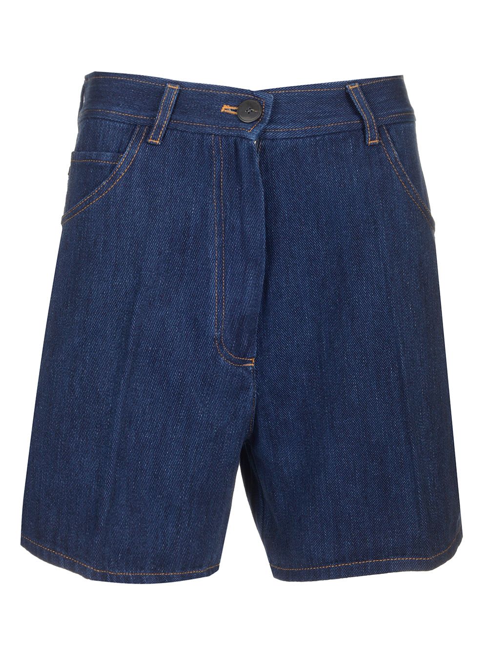 Shop Forte Forte Cavalry Shorts In Blue