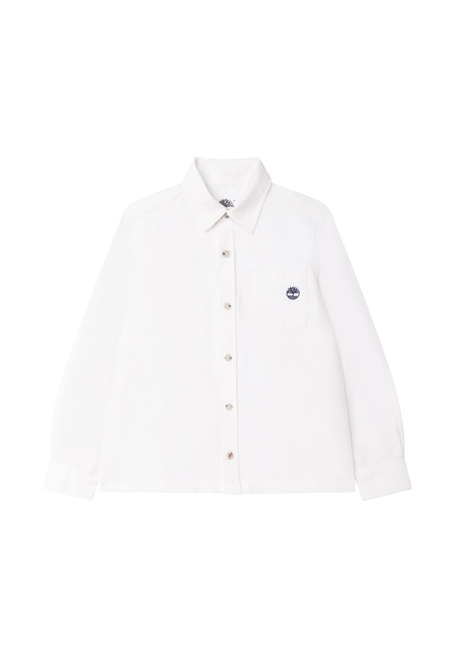 Timberland White Shirt For Boy With Tree In White