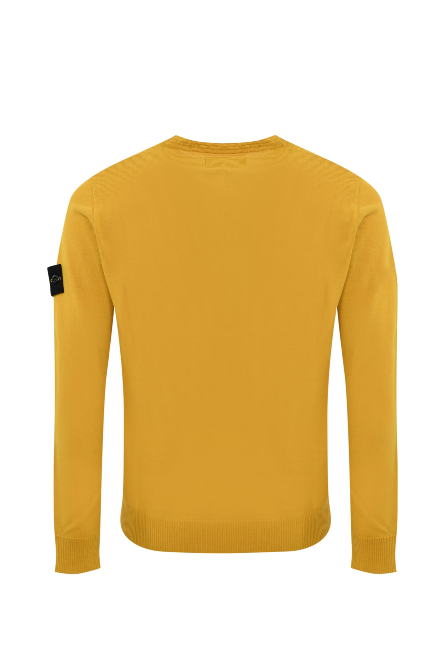 Shop Stone Island 510c4 Wool Sweater In Mustard