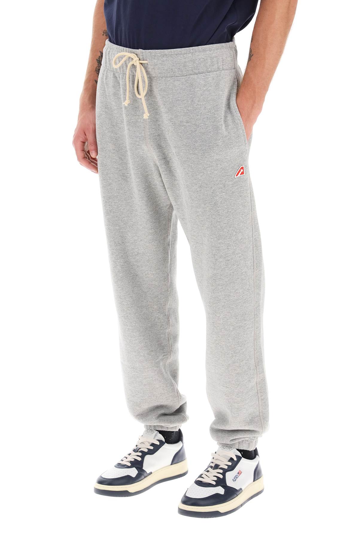 Shop Autry Joggers In Cotton French Terry In Grey